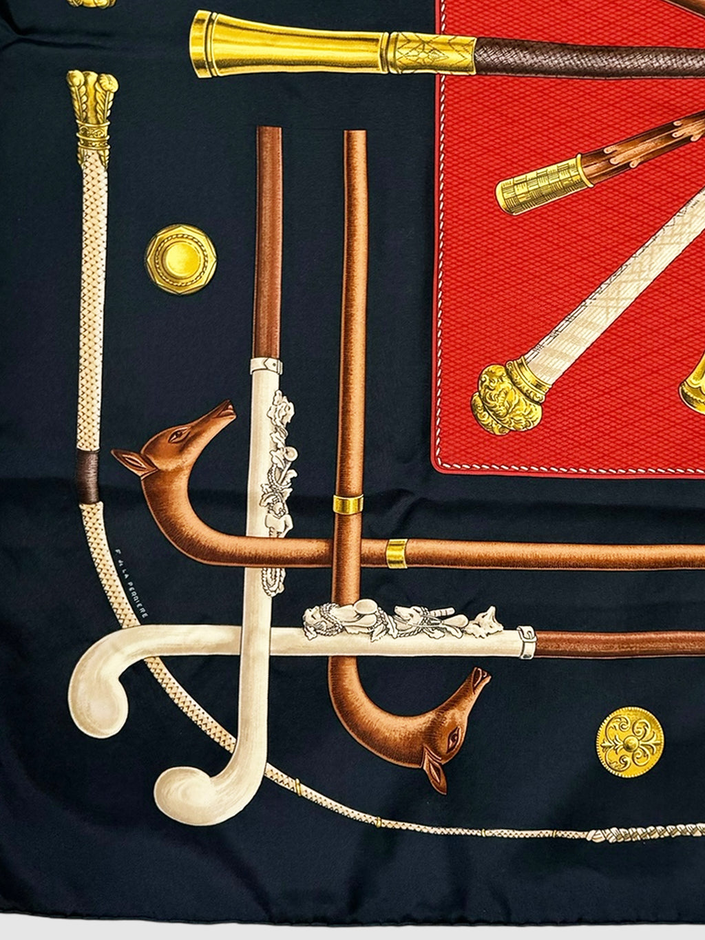 1991 "Cannes et Pommeaux" Silk Scarf