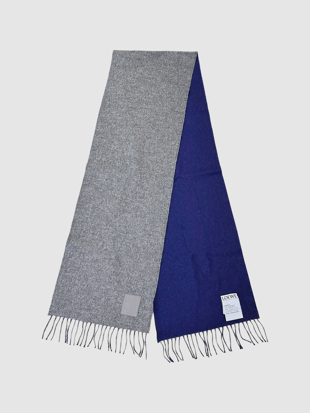Wool Cashmere Fringe Scarf