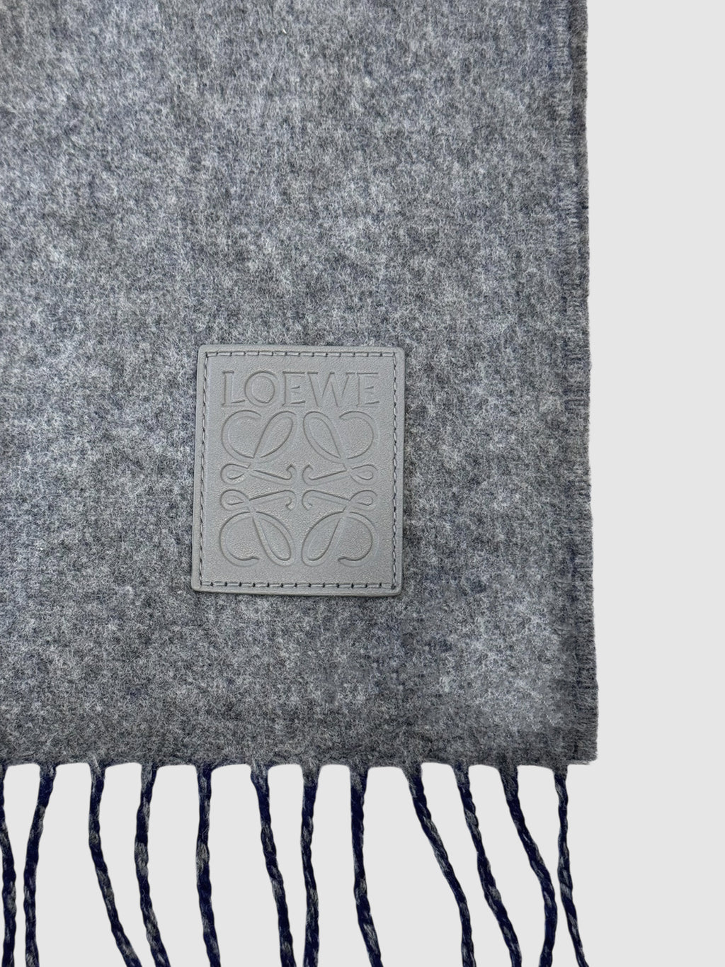 Wool Cashmere Fringe Scarf
