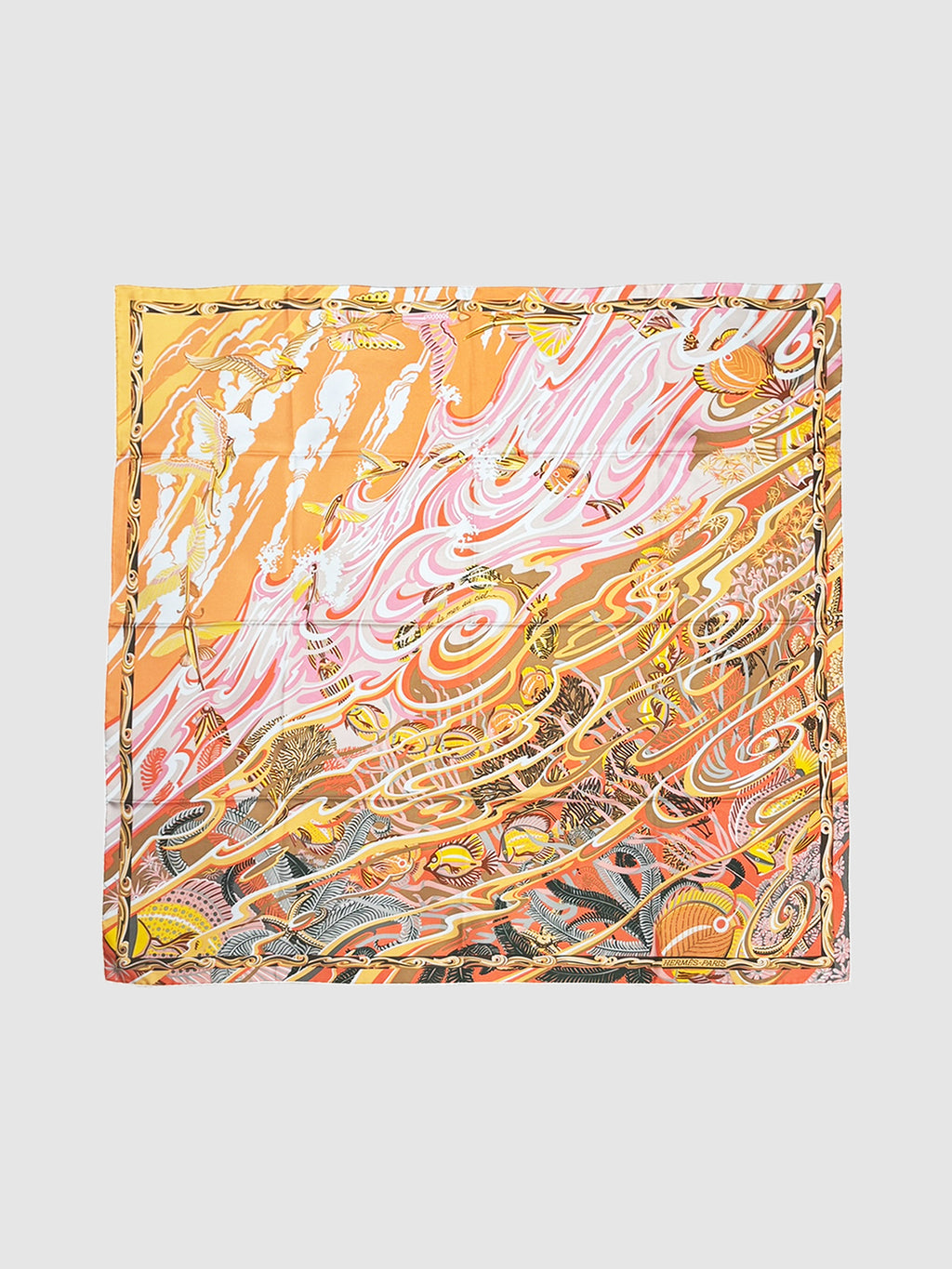 "De La Mer Au Ciel" Silk Scarf