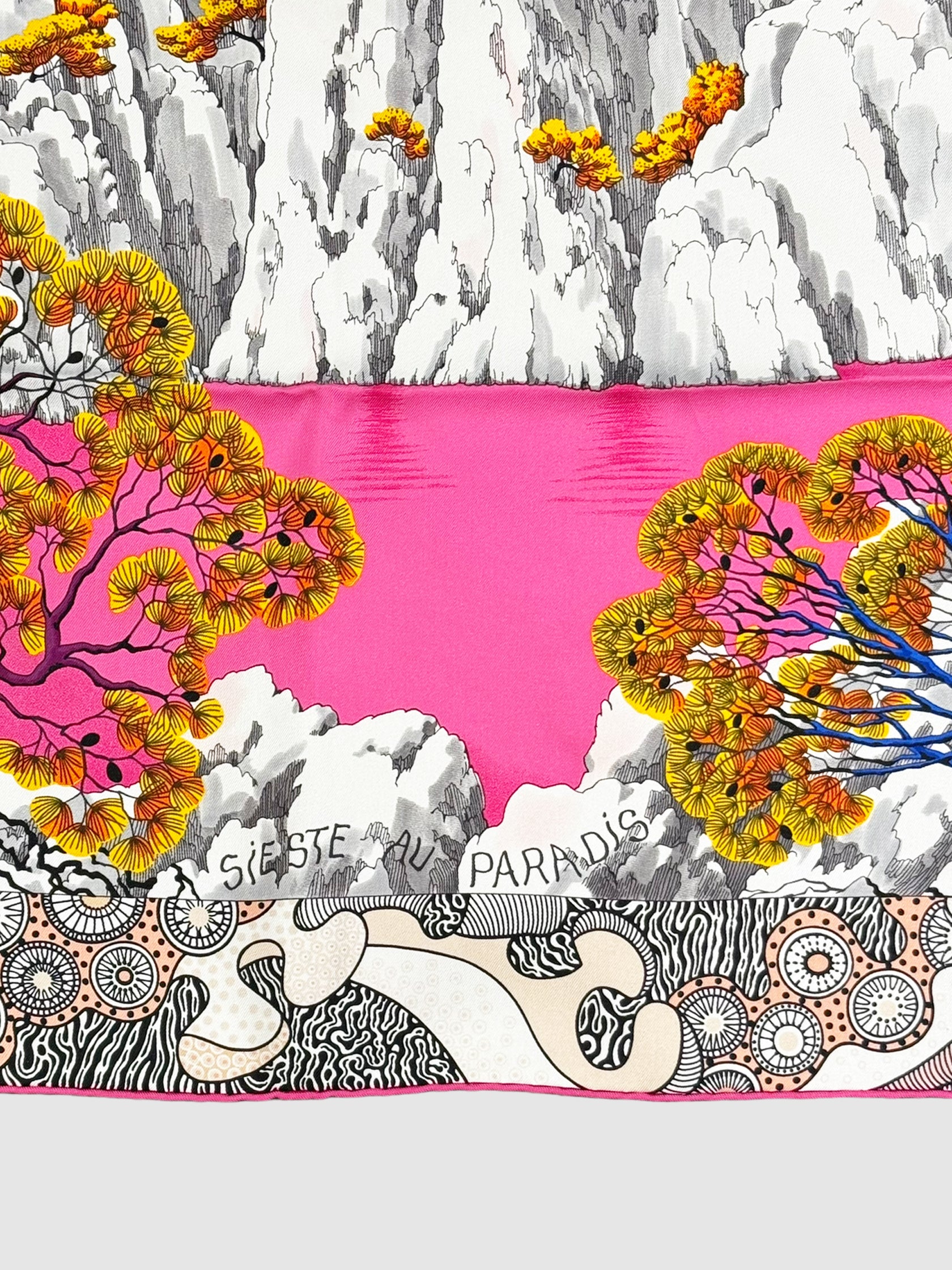 2015 "Sieste au Paradis" Silk Scarf
