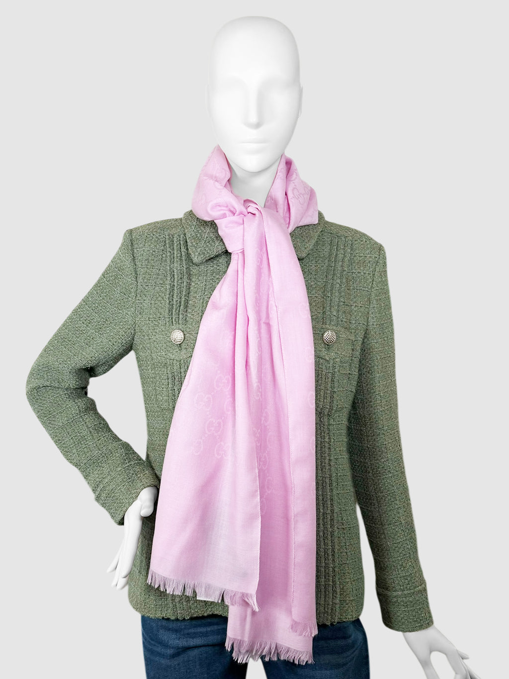 GG Monogram Wool Scarf