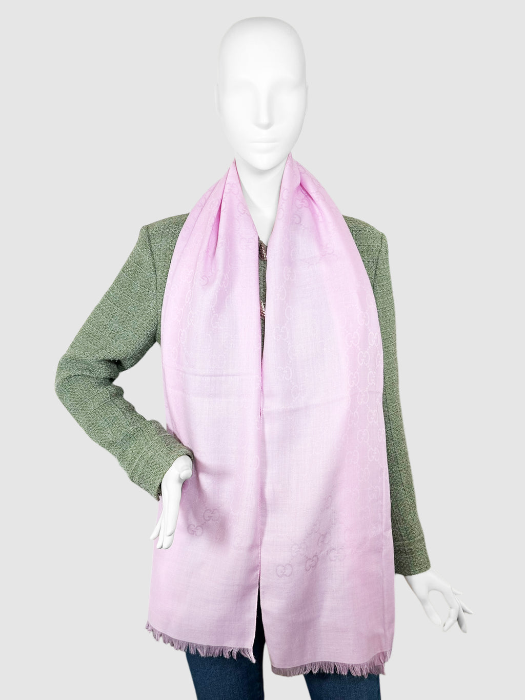 GG Monogram Wool Scarf