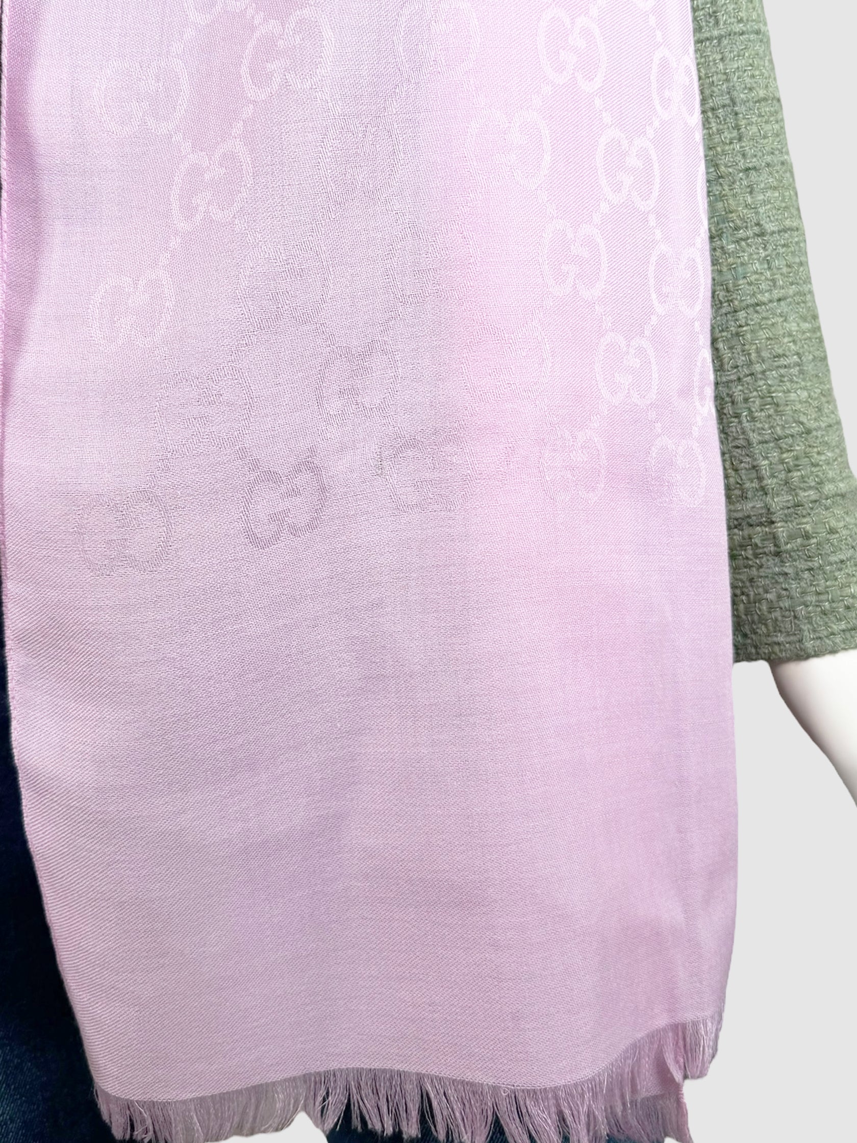 GG Monogram Wool Scarf