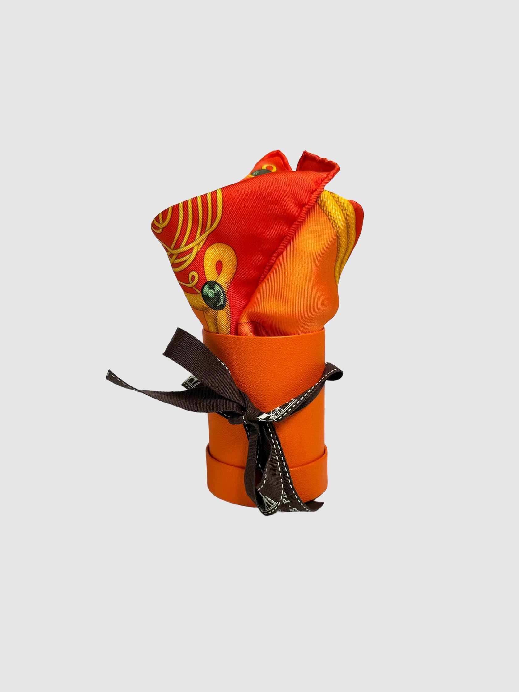 Hermès Brandebourgs Silk Pocket Square Caty Latham Secondhand Vintage Consignment