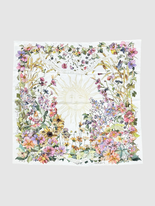 "Dior 4 Saisons Été Soleil" Silk Scarf