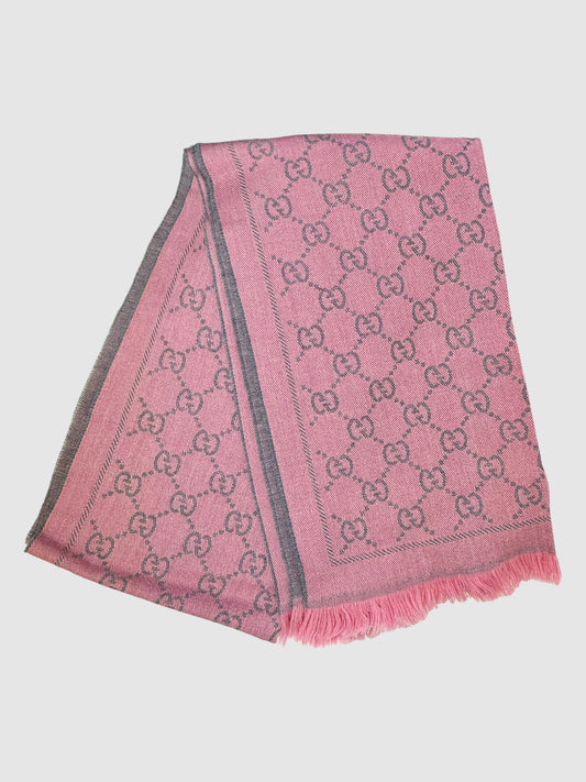 Monogram Scarf with Tassels