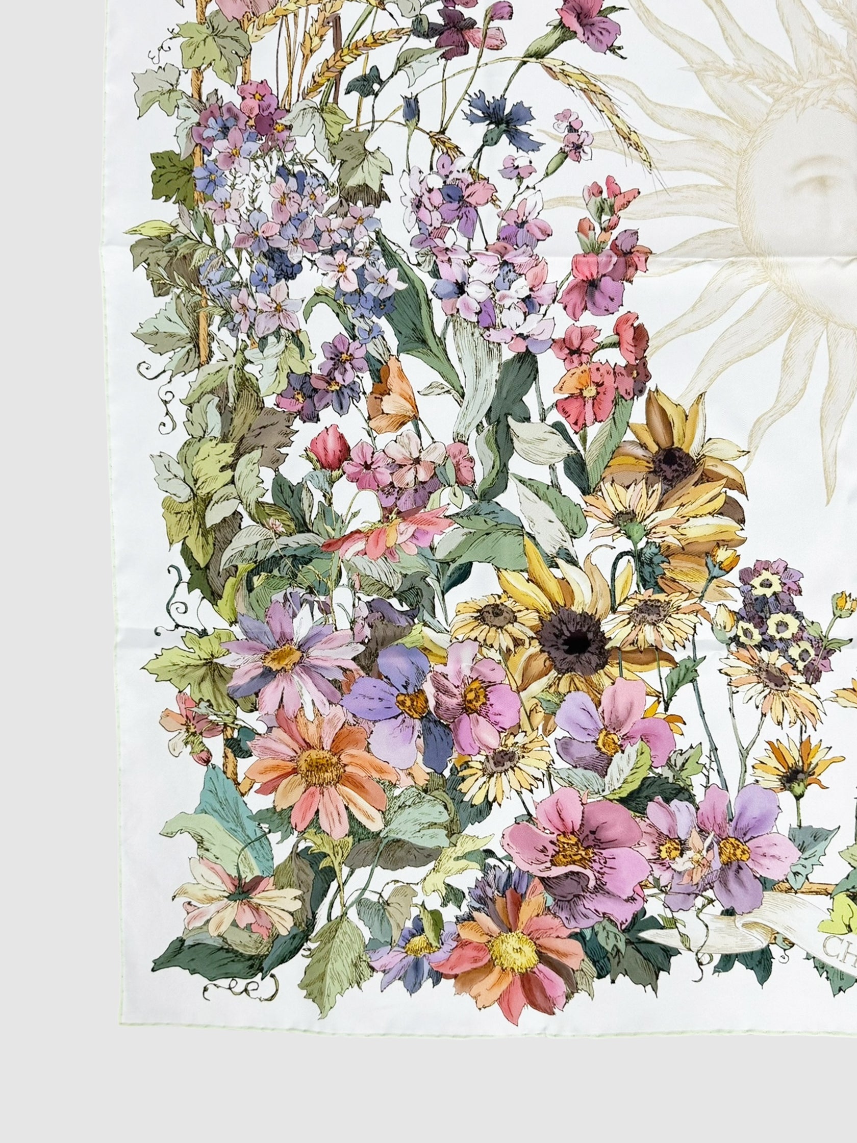 "Dior 4 Saisons Été Soleil" Silk Scarf