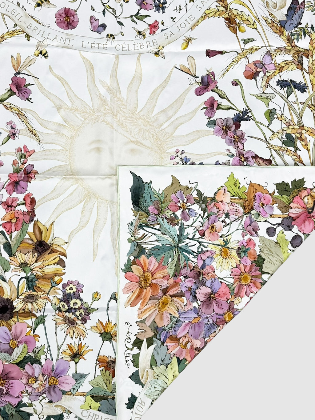 "Dior 4 Saisons Été Soleil" Silk Scarf