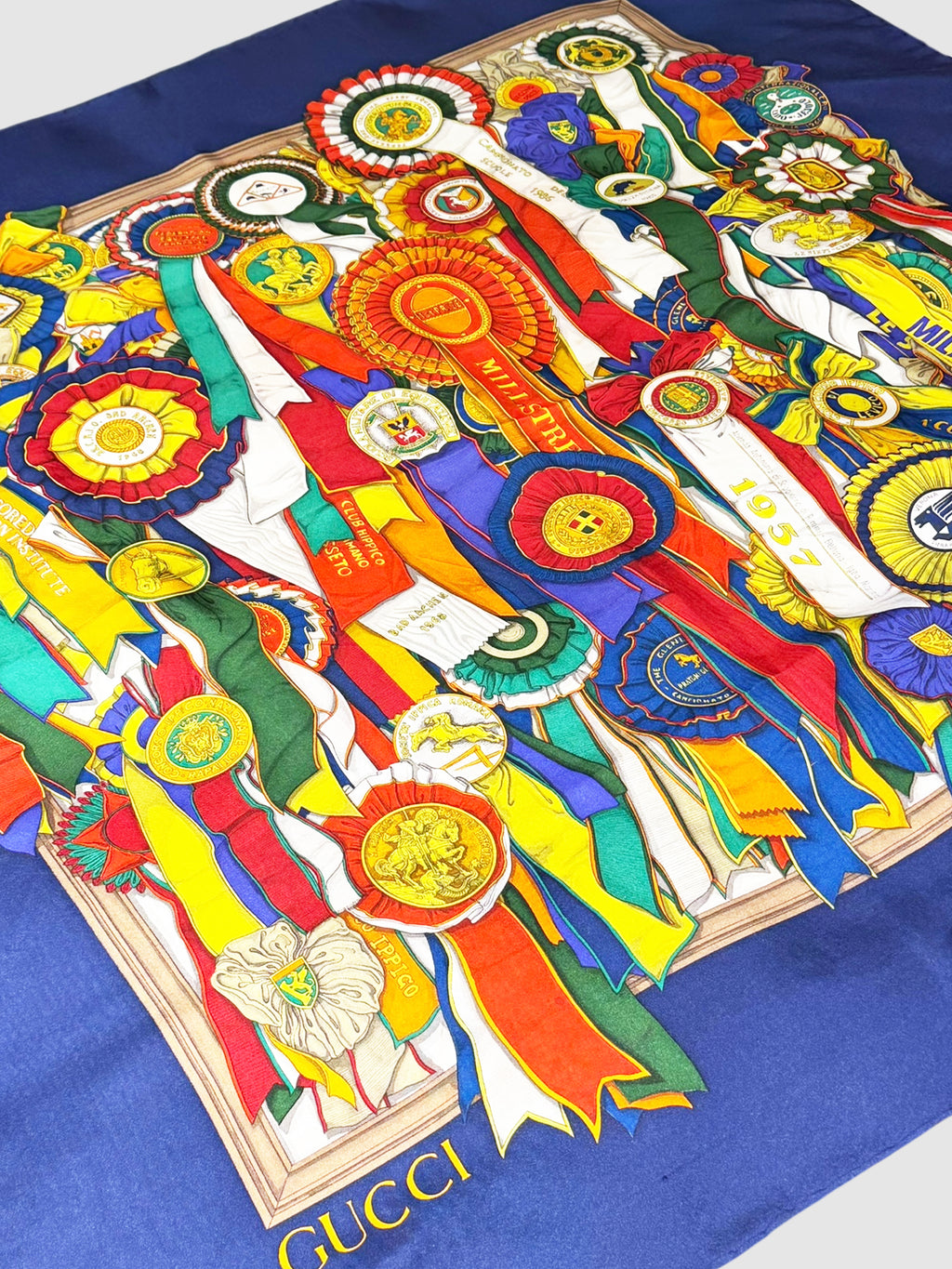 Equestrian Rosette Silk Scarf