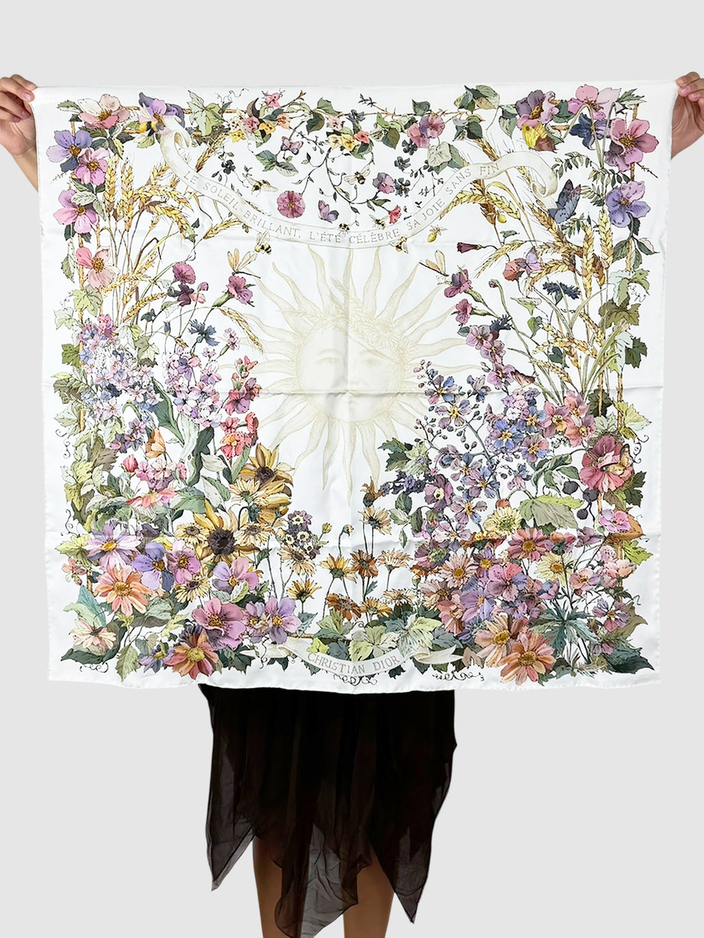 "Dior 4 Saisons Été Soleil" Silk Scarf