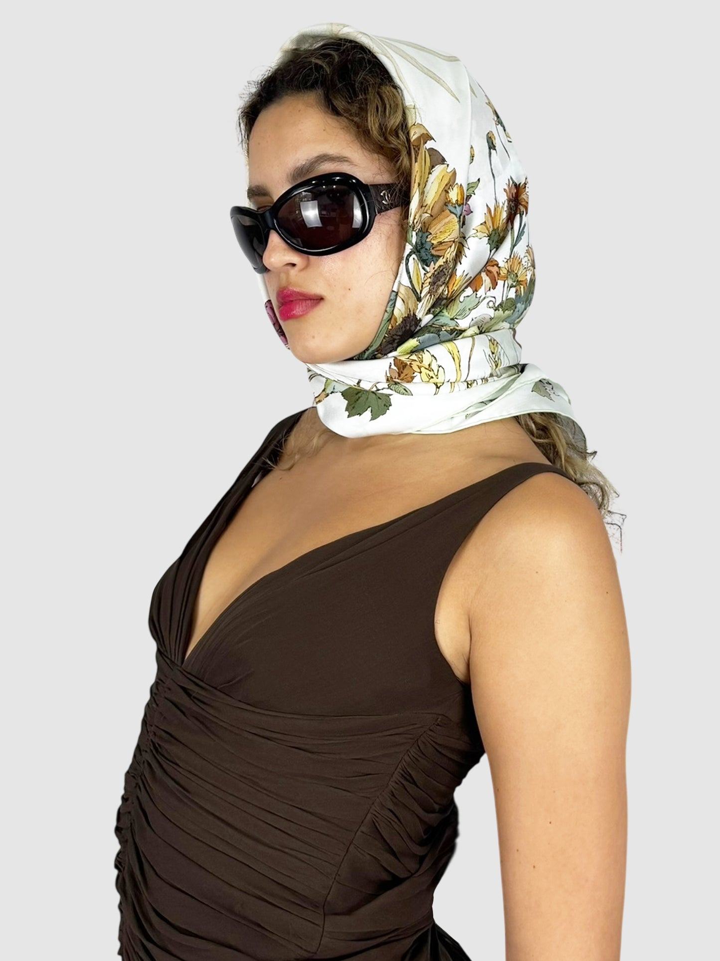 "Dior 4 Saisons Été Soleil" Silk Scarf