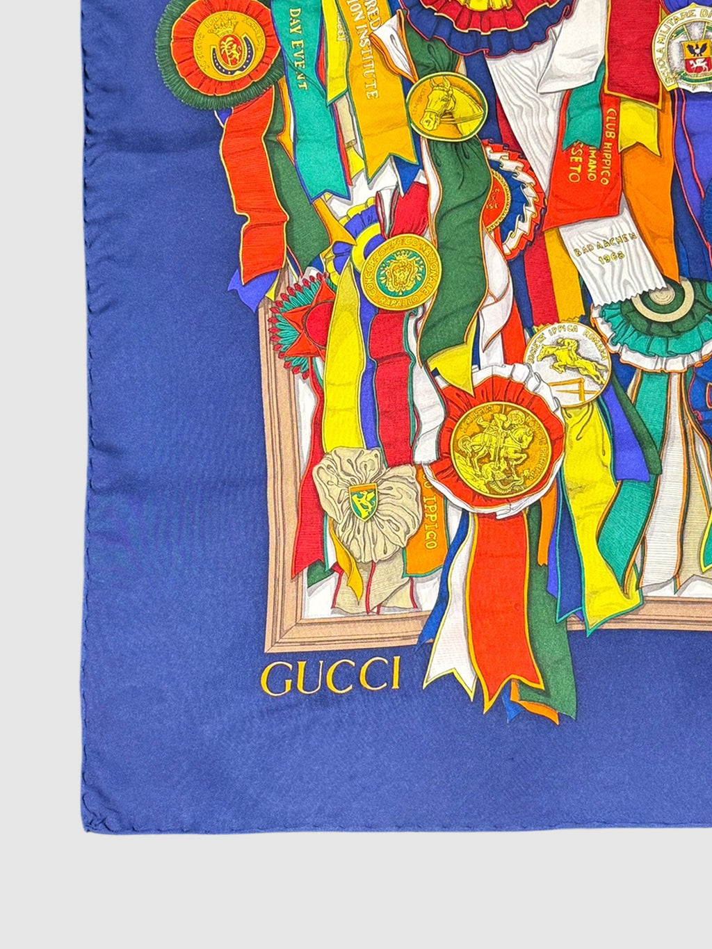 Equestrian Rosette Silk Scarf