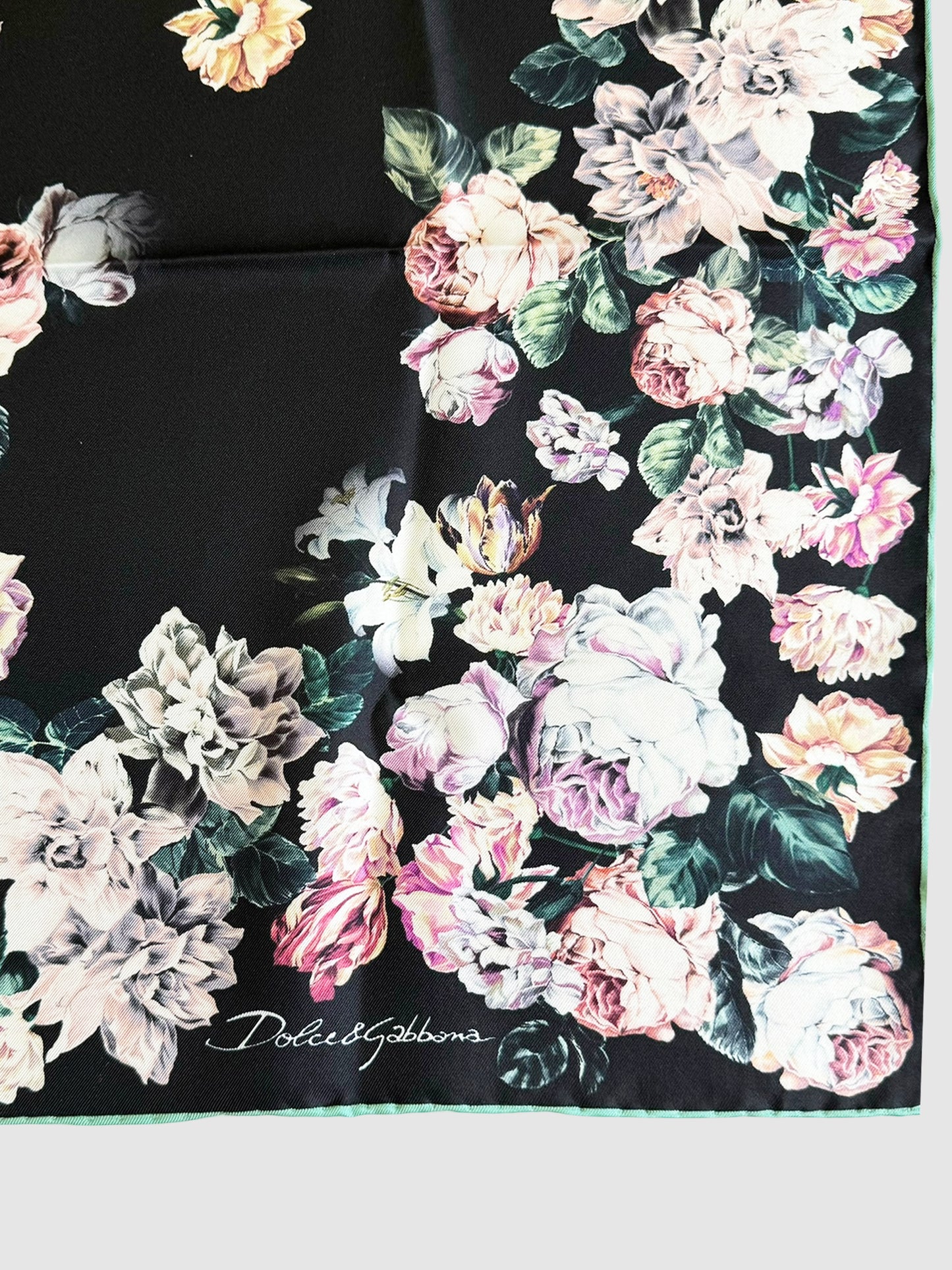 Cherub Angels Floral Silk Scarf