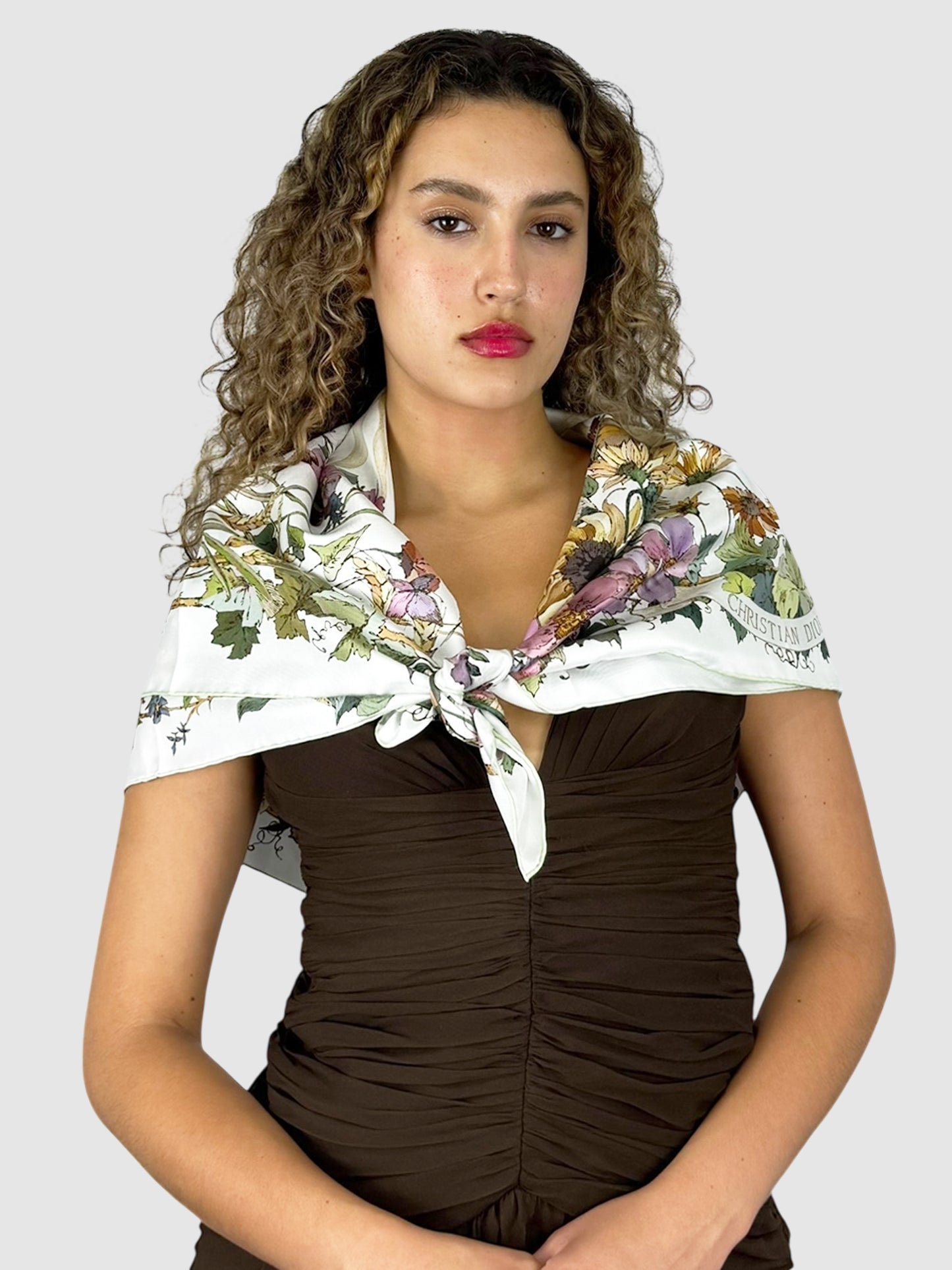 "Dior 4 Saisons Été Soleil" Silk Scarf