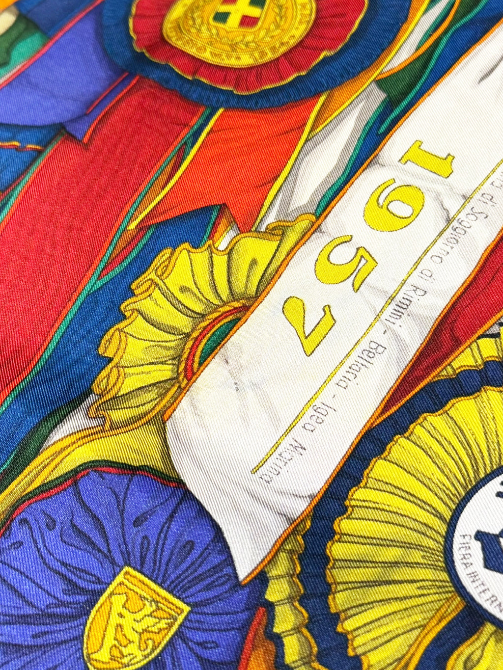 Equestrian Rosette Silk Scarf