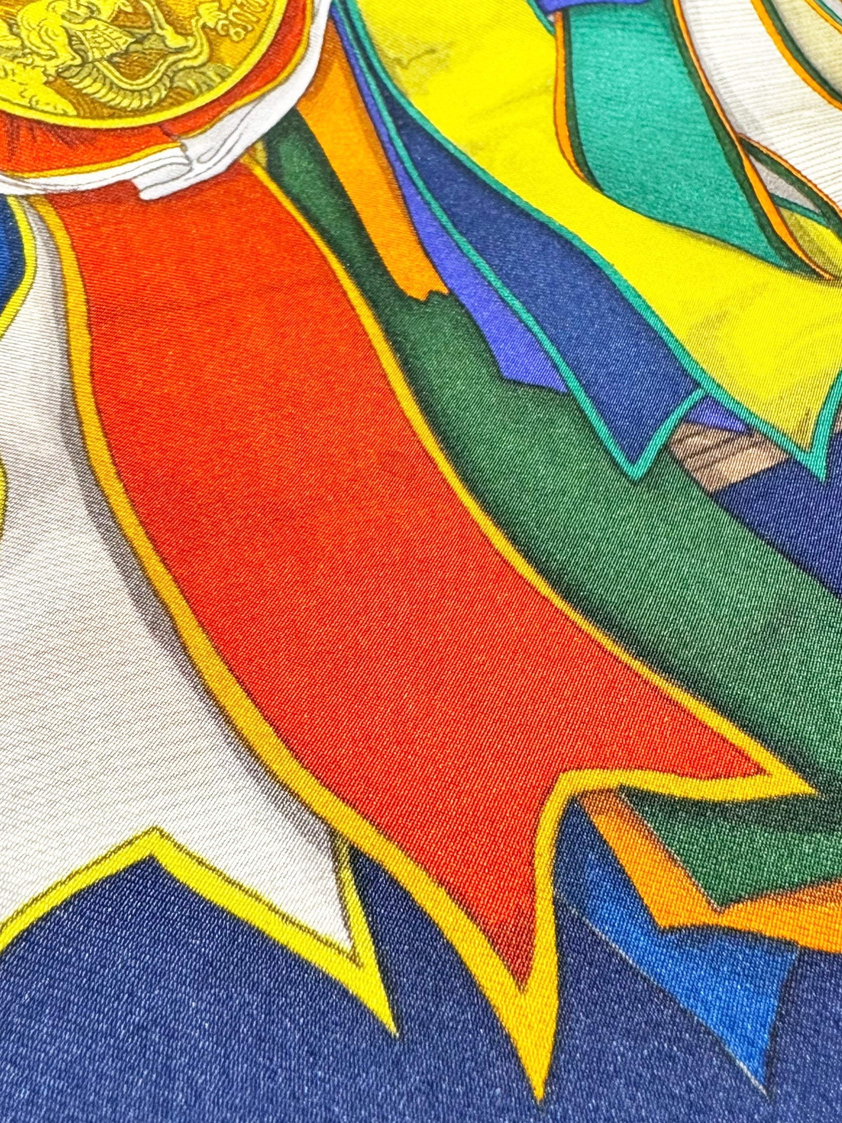 Equestrian Rosette Silk Scarf