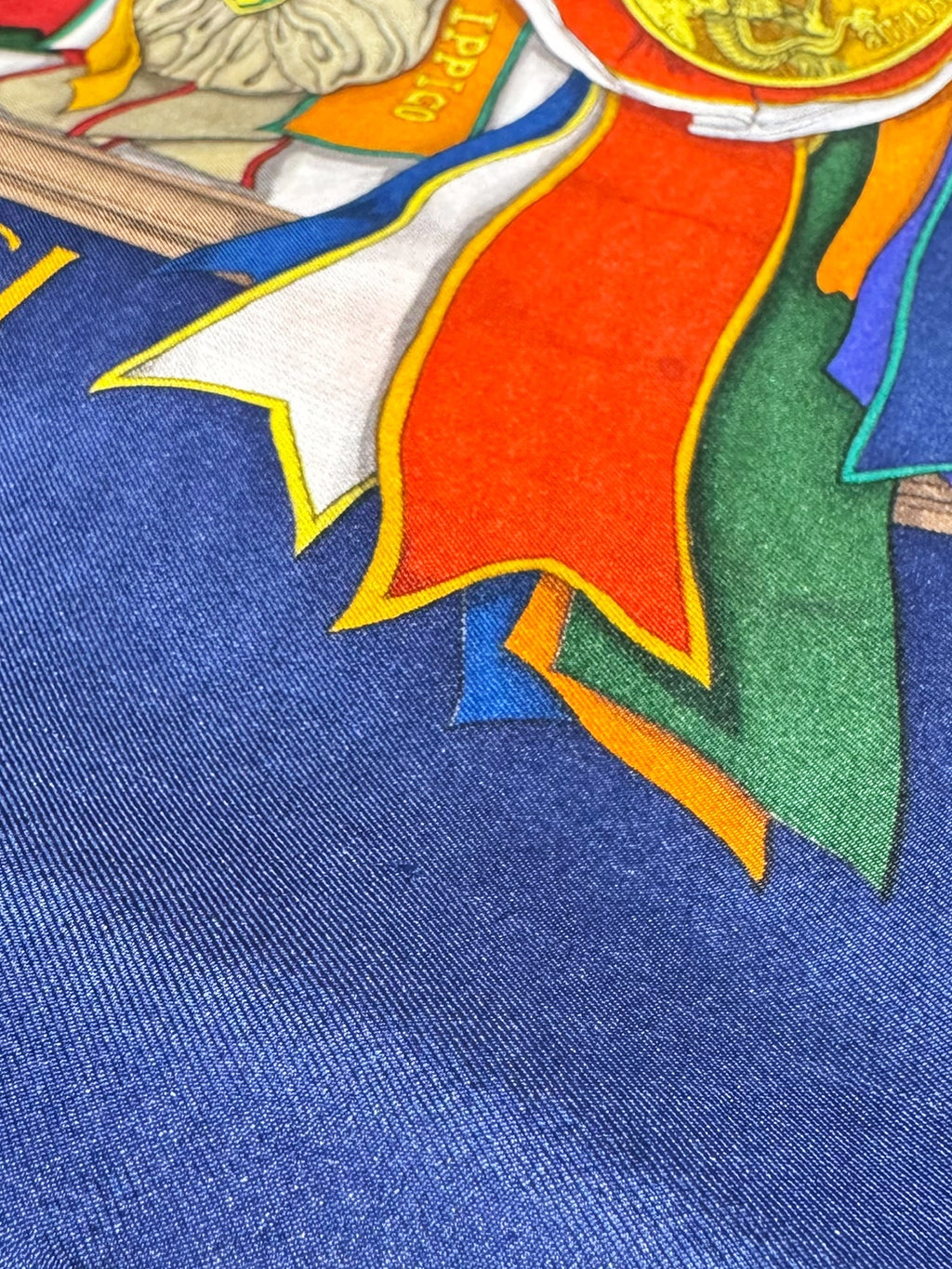 Equestrian Rosette Silk Scarf