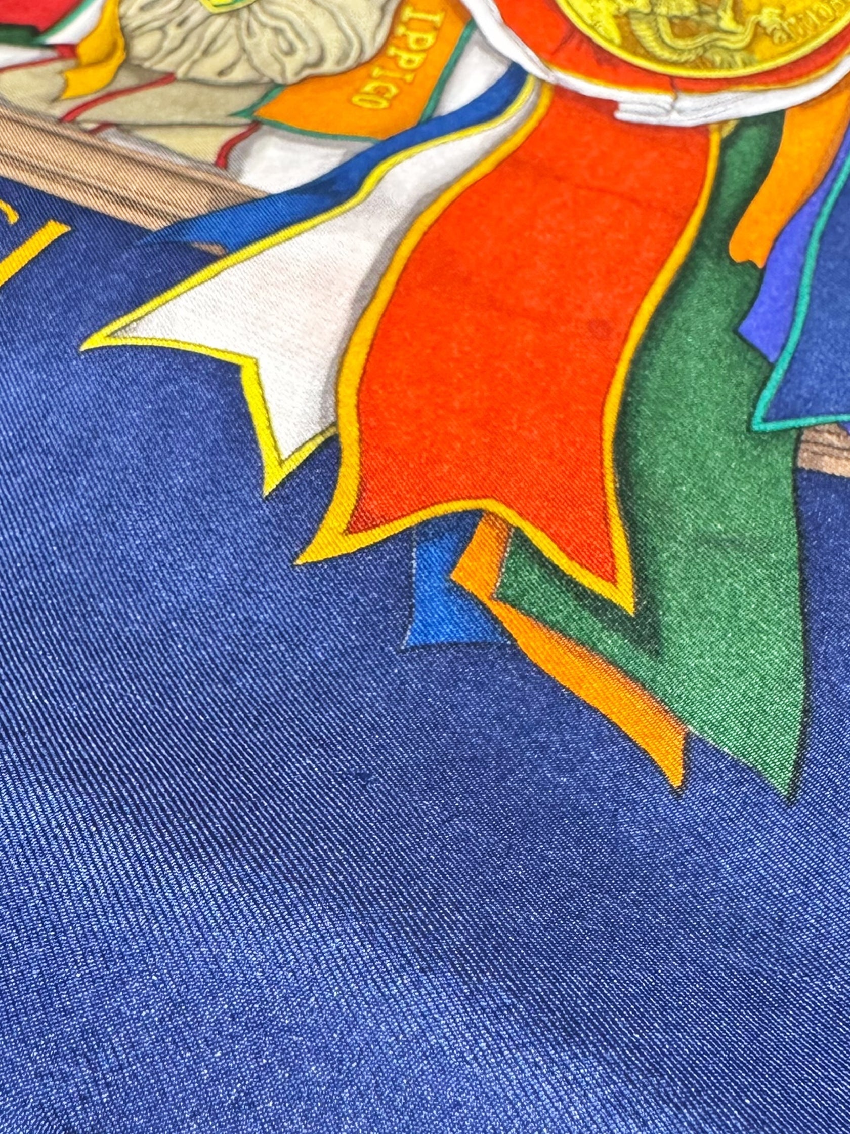 Equestrian Rosette Silk Scarf