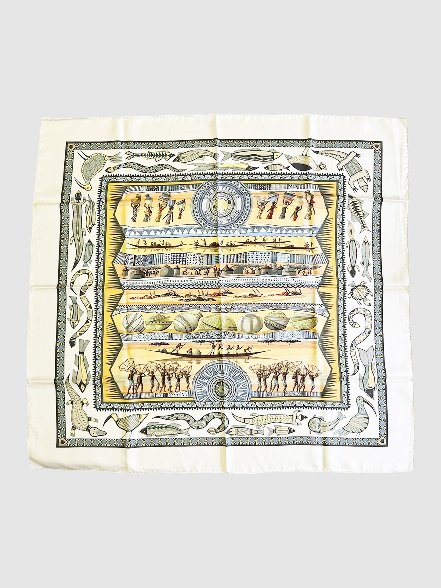 2005 "Vie du Fleuve" Silk Scarf