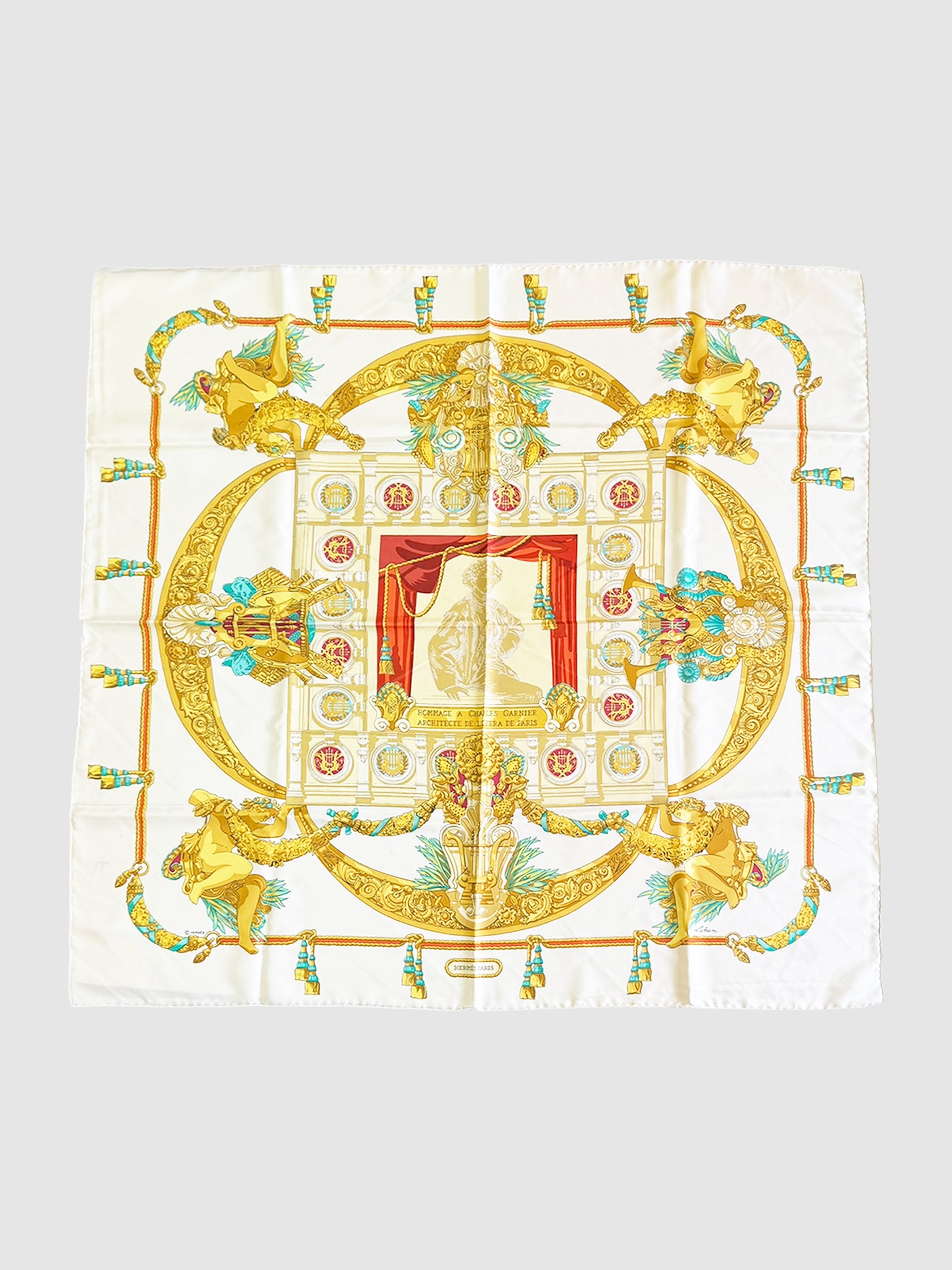 1986 "Hommage à Charles Garnier" Silk Scarf