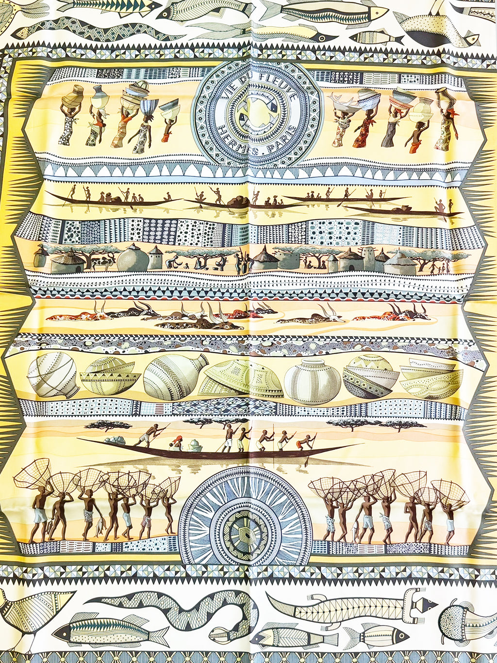 2005 "Vie du Fleuve" Silk Scarf