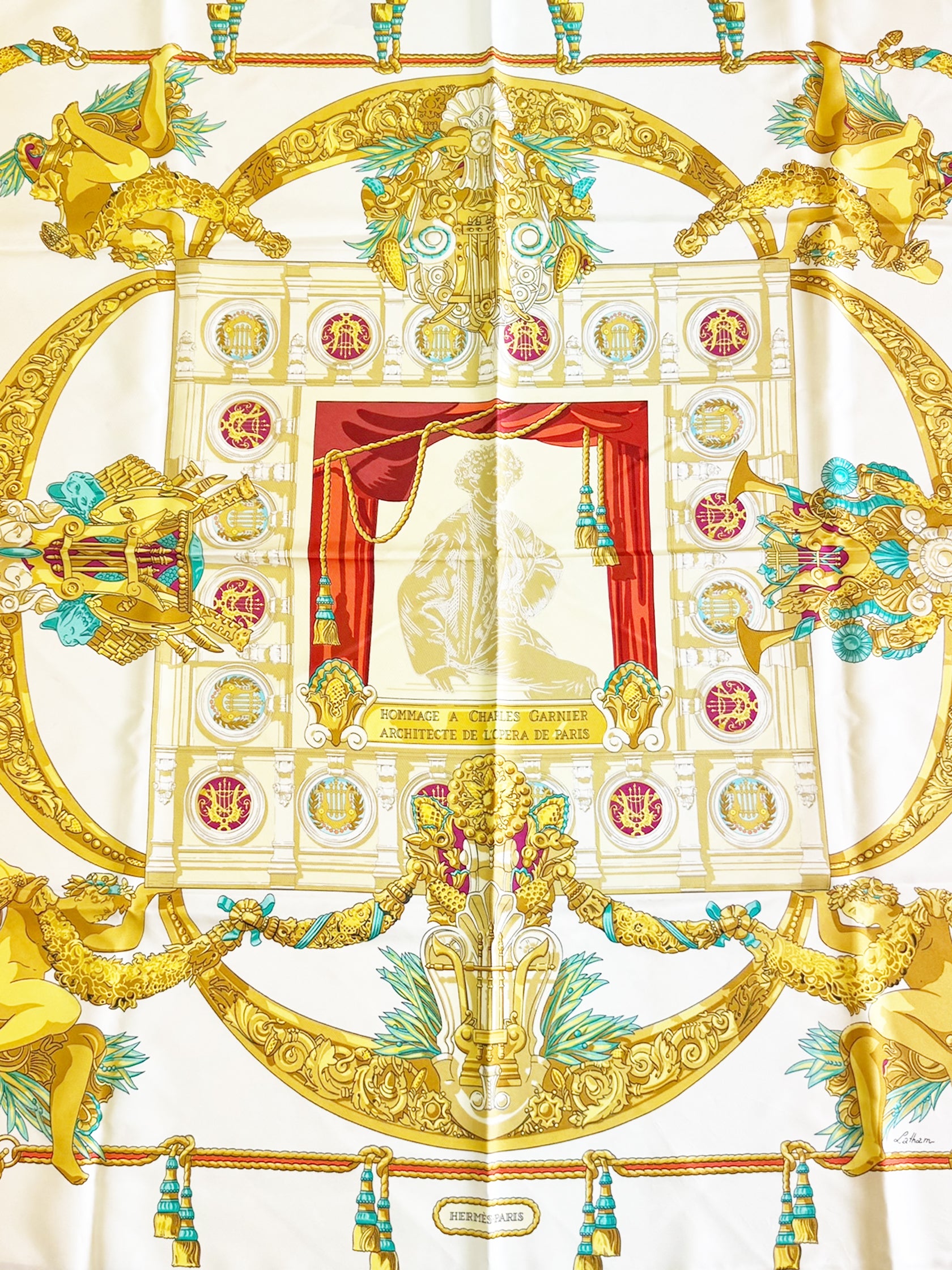 1986 "Hommage à Charles Garnier" Silk Scarf