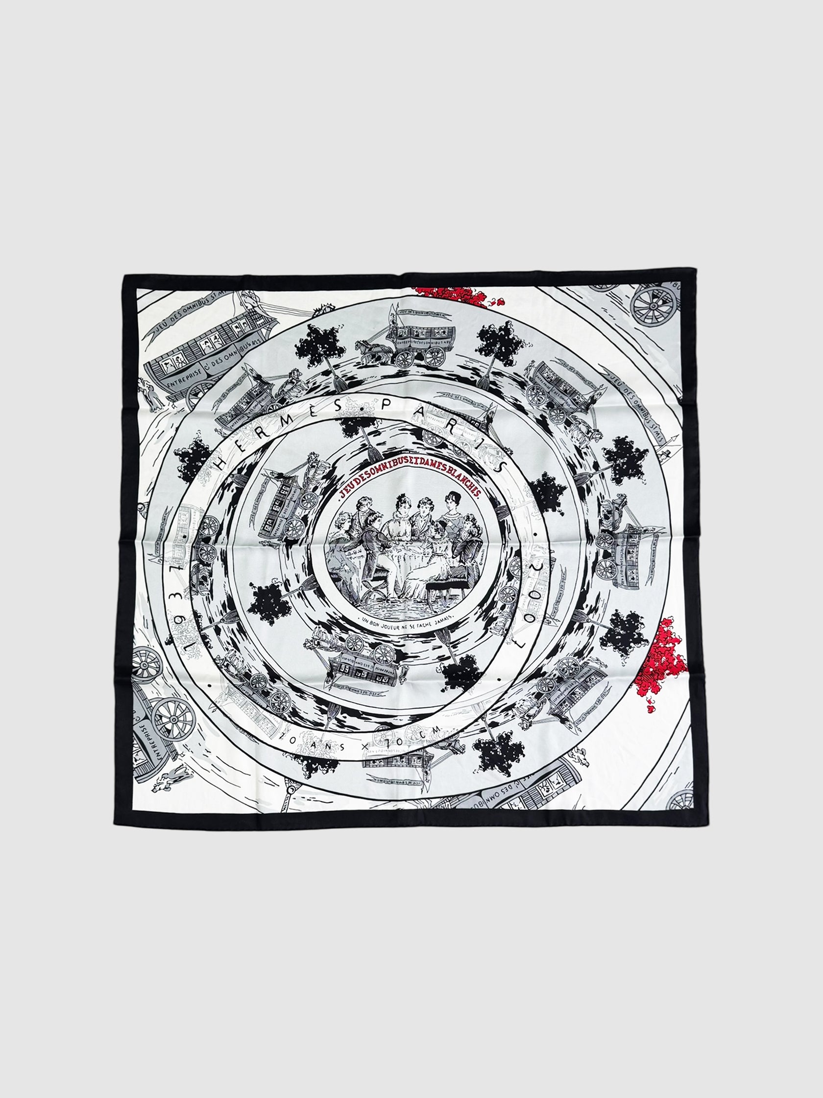 2007 "Jeu des Omnibus et Dames Blanches" Silk Scarf
