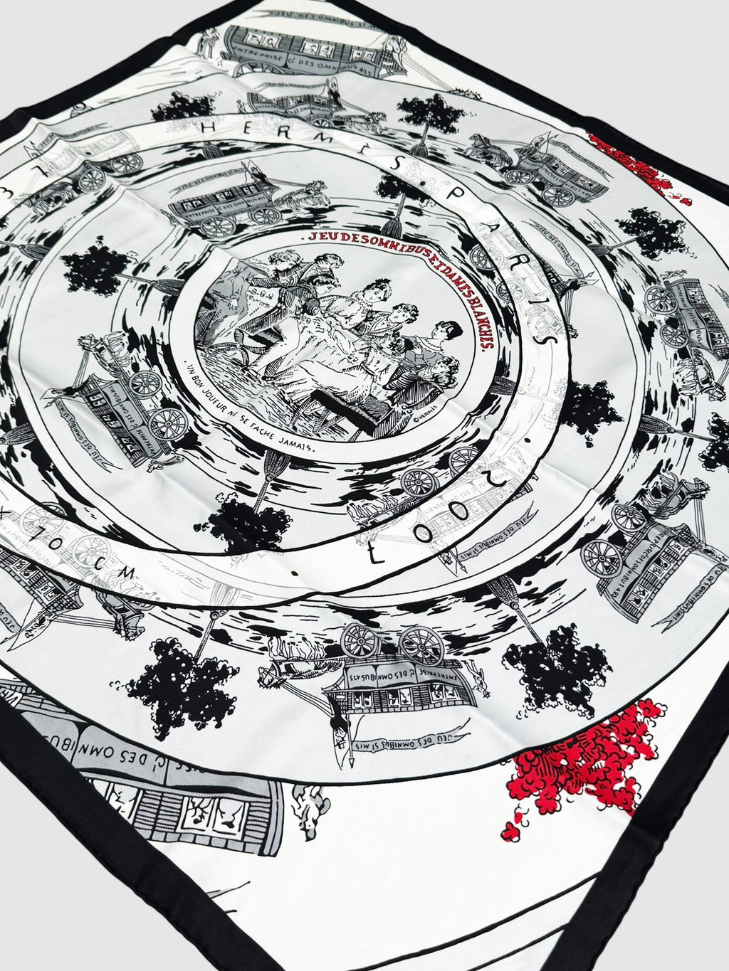 2007 "Jeu des Omnibus et Dames Blanches" Silk Scarf