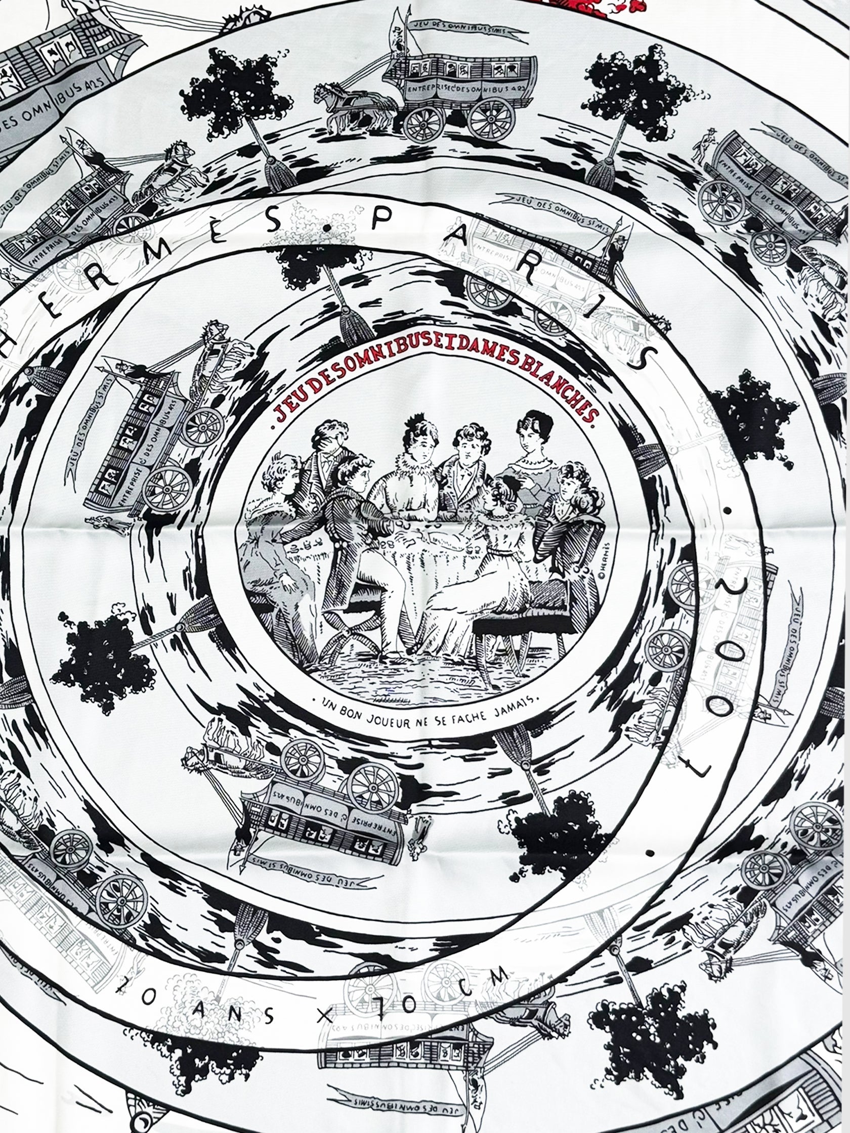 2007 "Jeu des Omnibus et Dames Blanches" Silk Scarf