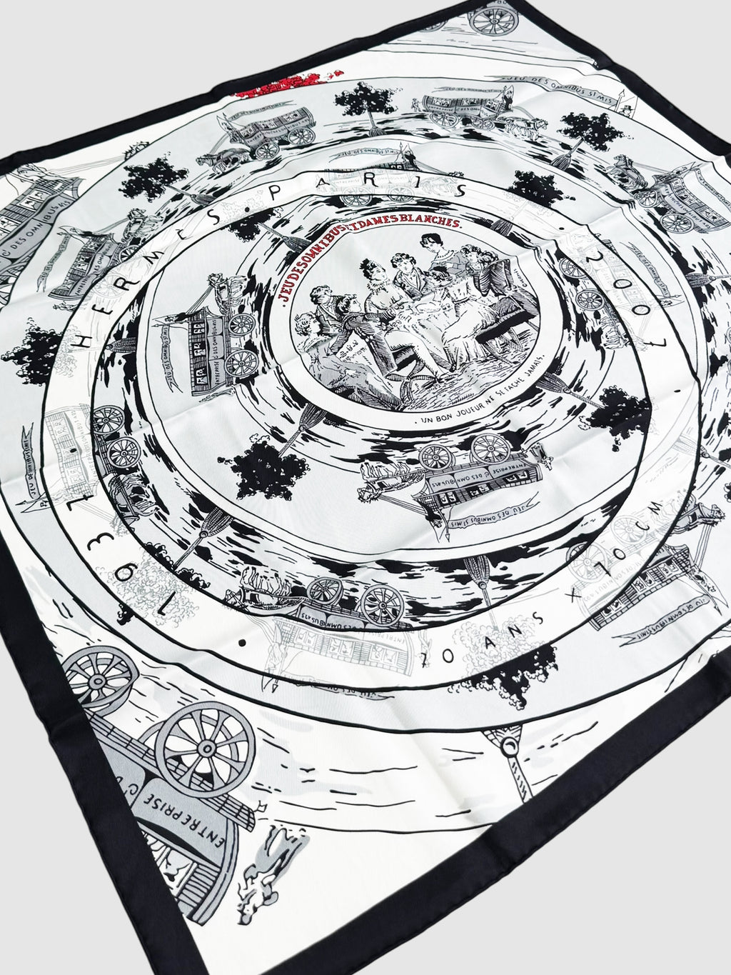 2007 "Jeu des Omnibus et Dames Blanches" Silk Scarf