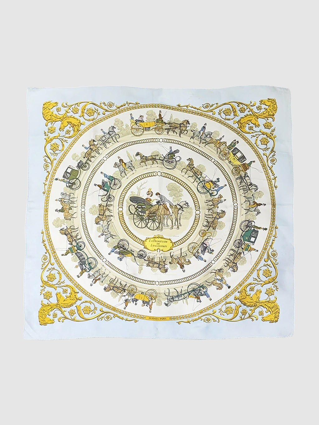 "La Promenade de Longchamps" Silk Scarf
