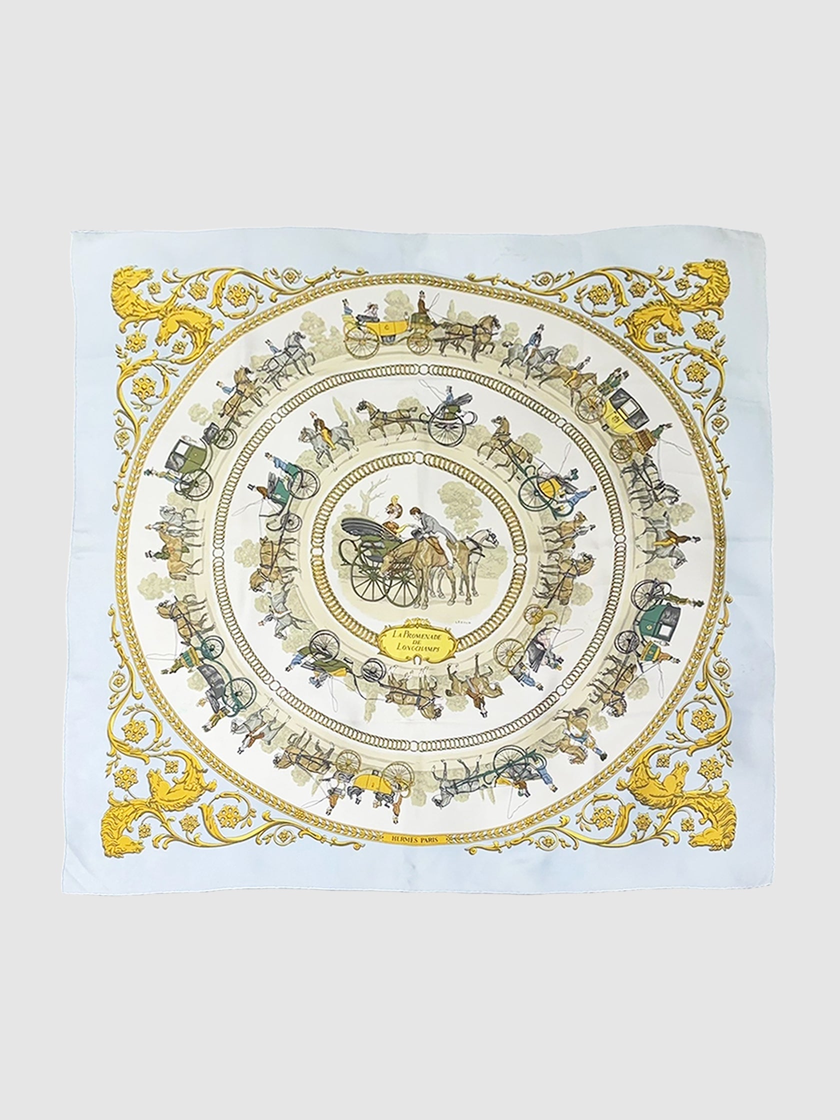 "La Promenade de Longchamps" Silk Scarf