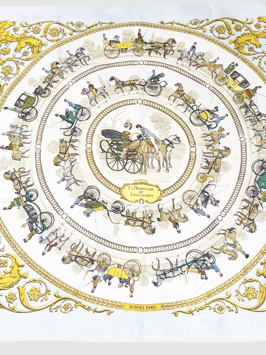 "La Promenade de Longchamps" Silk Scarf