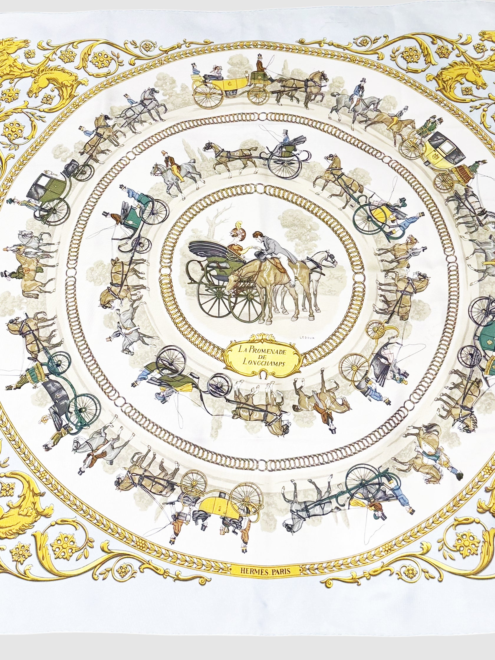 "La Promenade de Longchamps" Silk Scarf