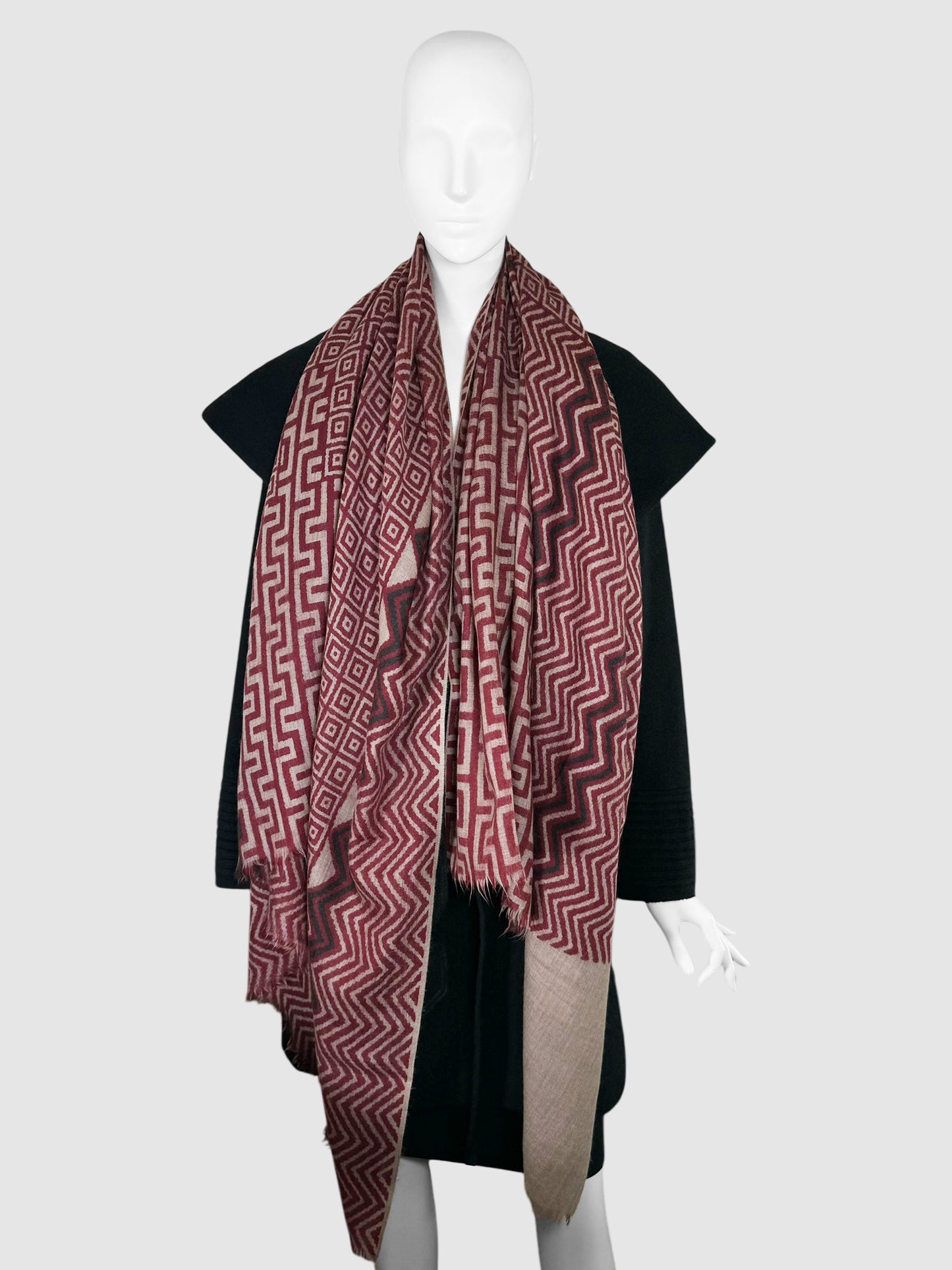 Large Jacquard Multi-Patterned Scarf