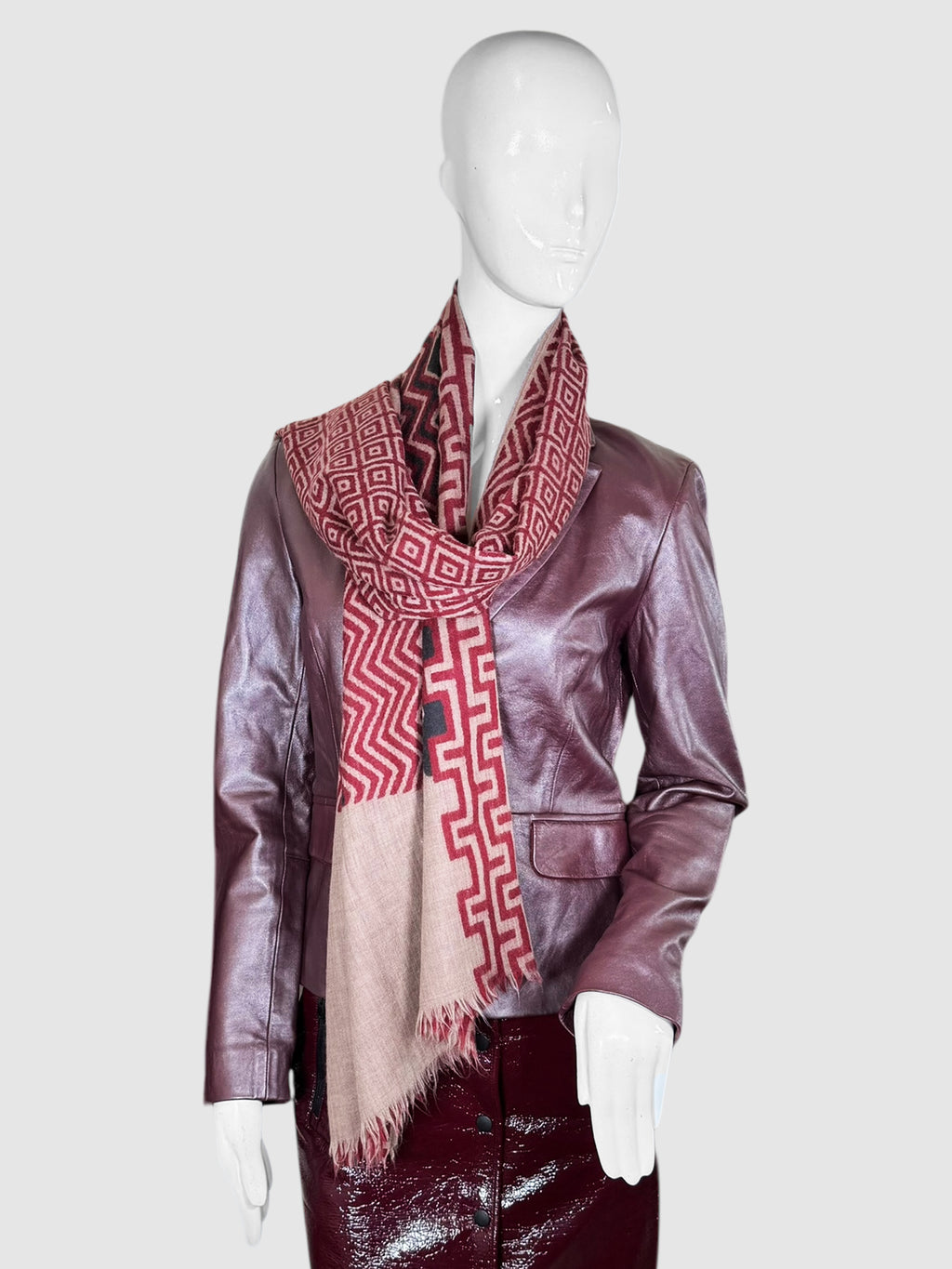 Large Jacquard Multi-Patterned Scarf