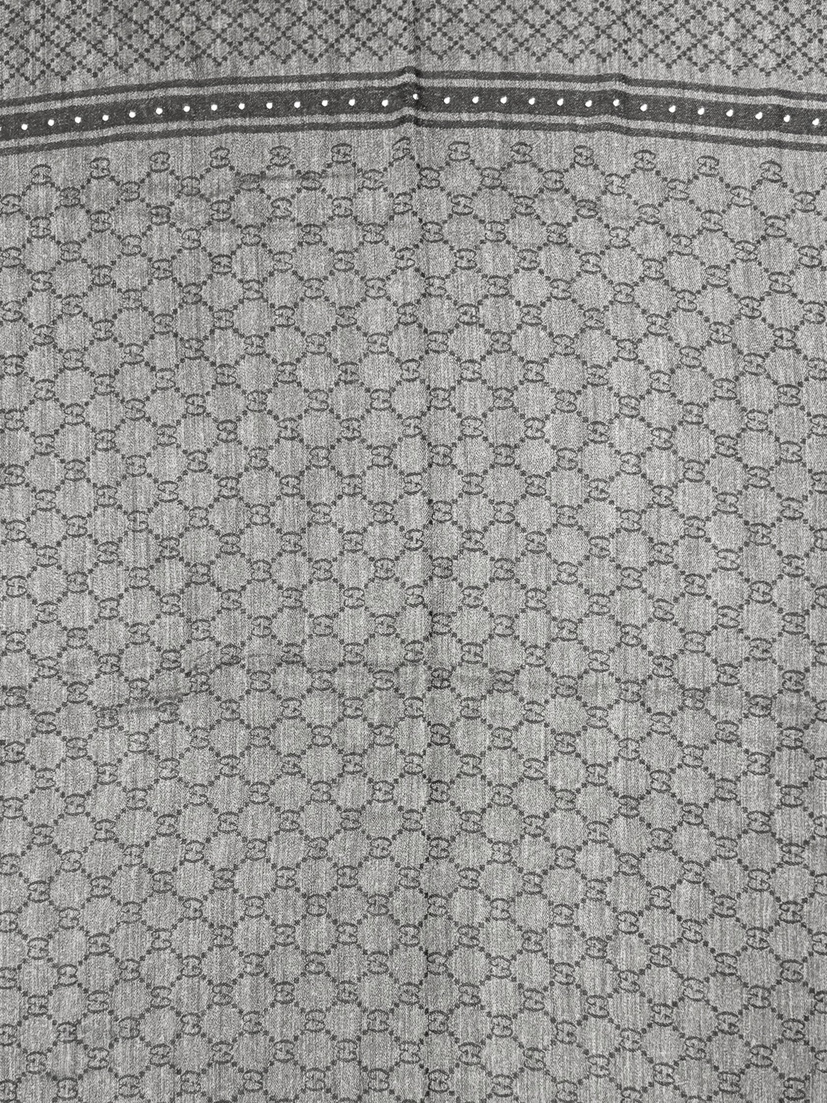 GG Monogram Plaid Studded Shawl