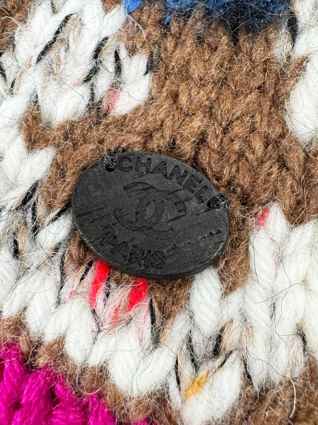 Multi-Patterned Cashmere Wool Knit Scarf