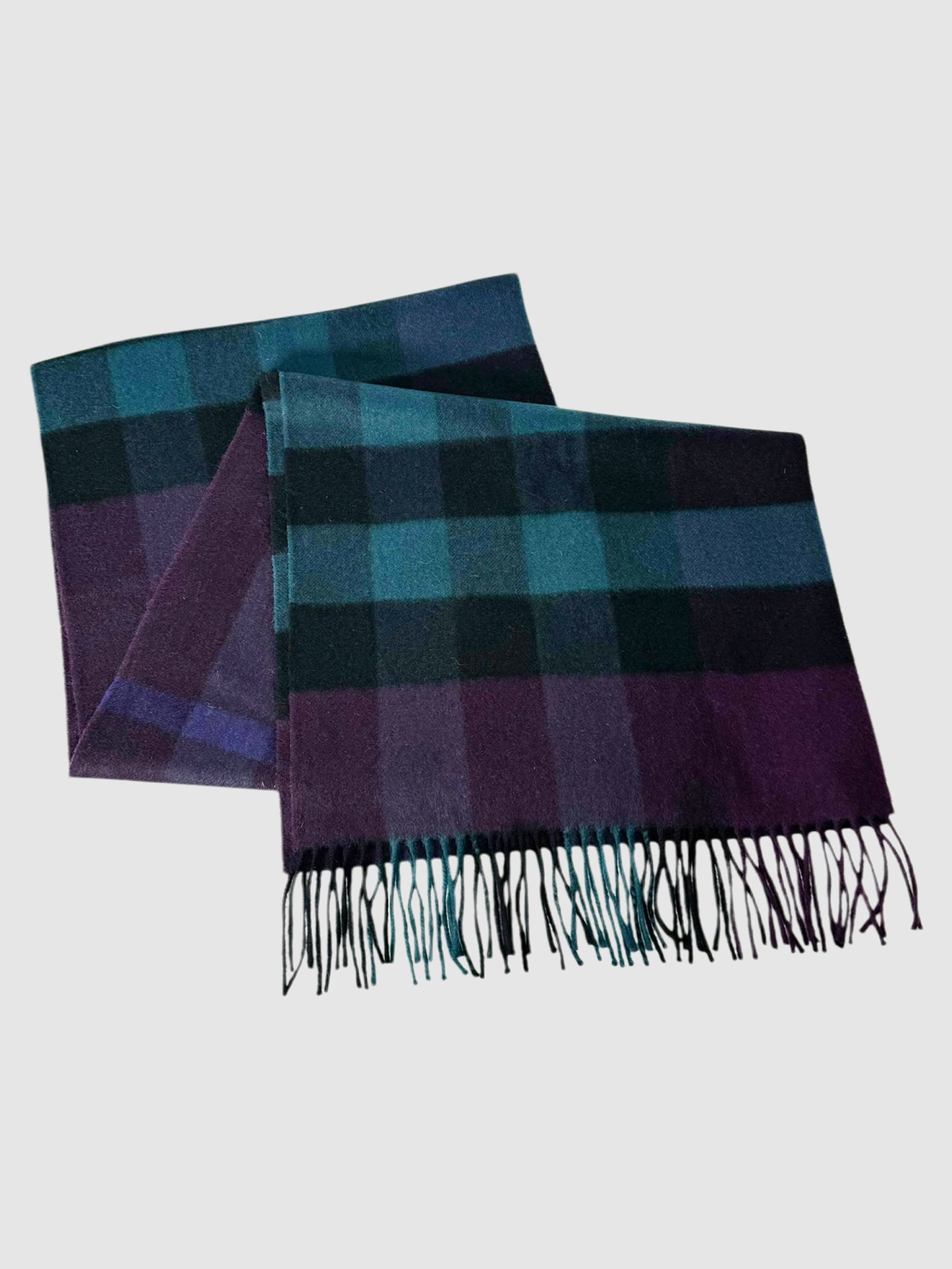 Plaid Print Cashmere Scarf