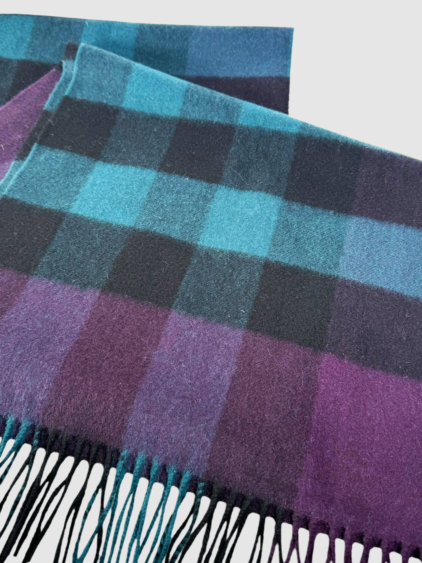 Plaid Print Cashmere Scarf