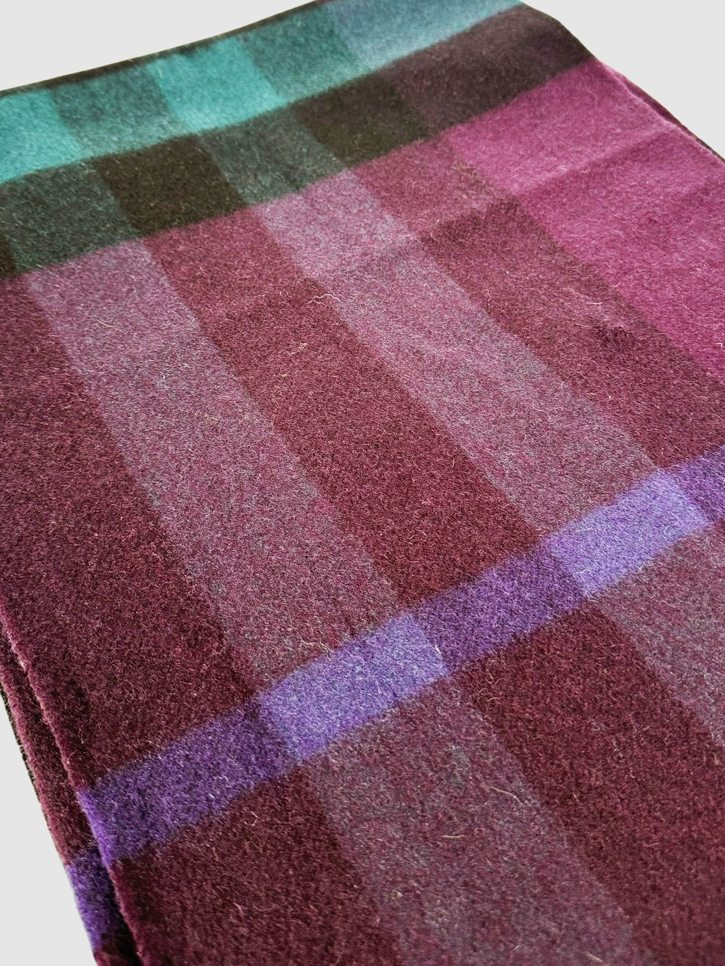 Plaid Print Cashmere Scarf