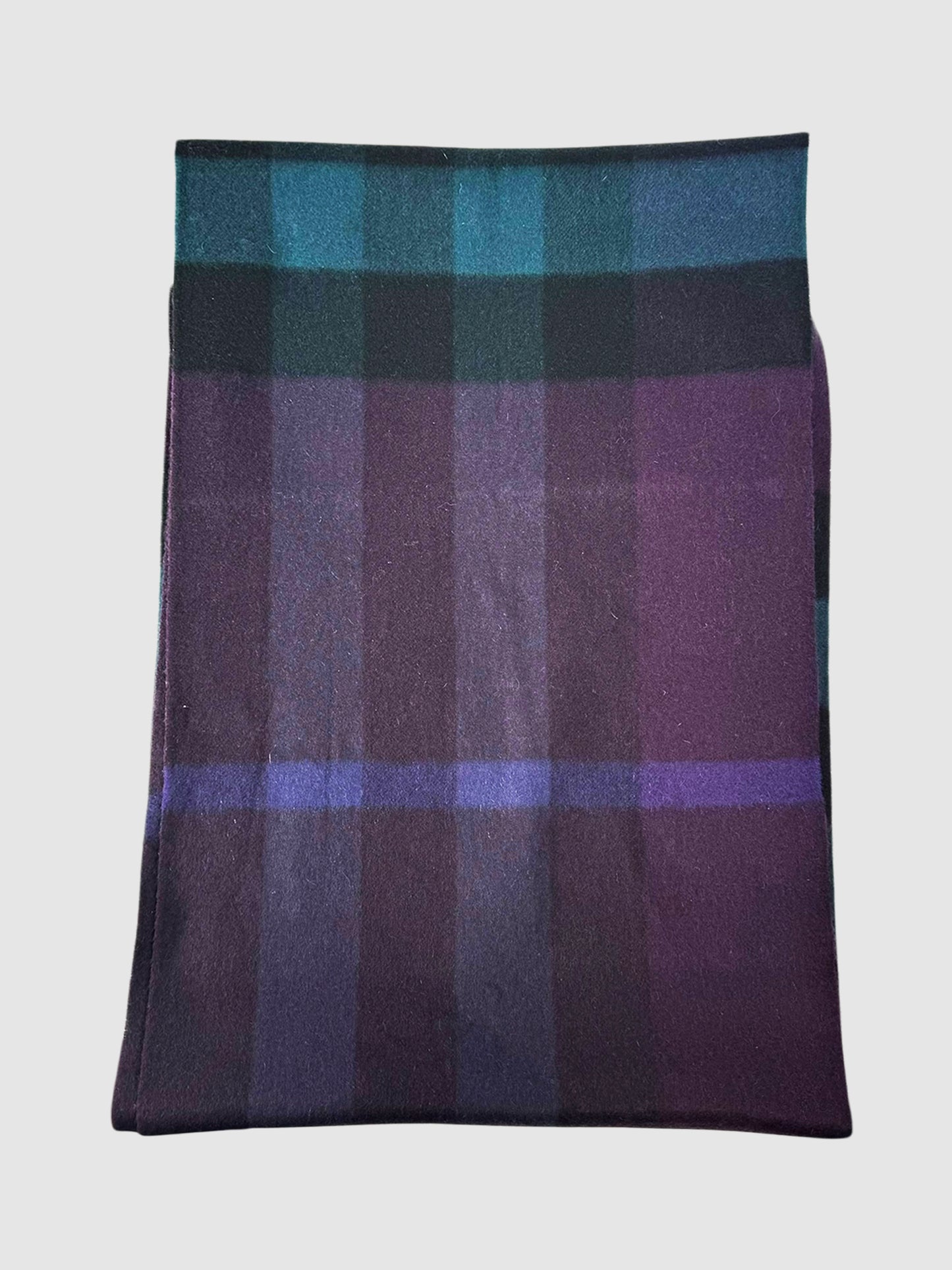 Plaid Print Cashmere Scarf