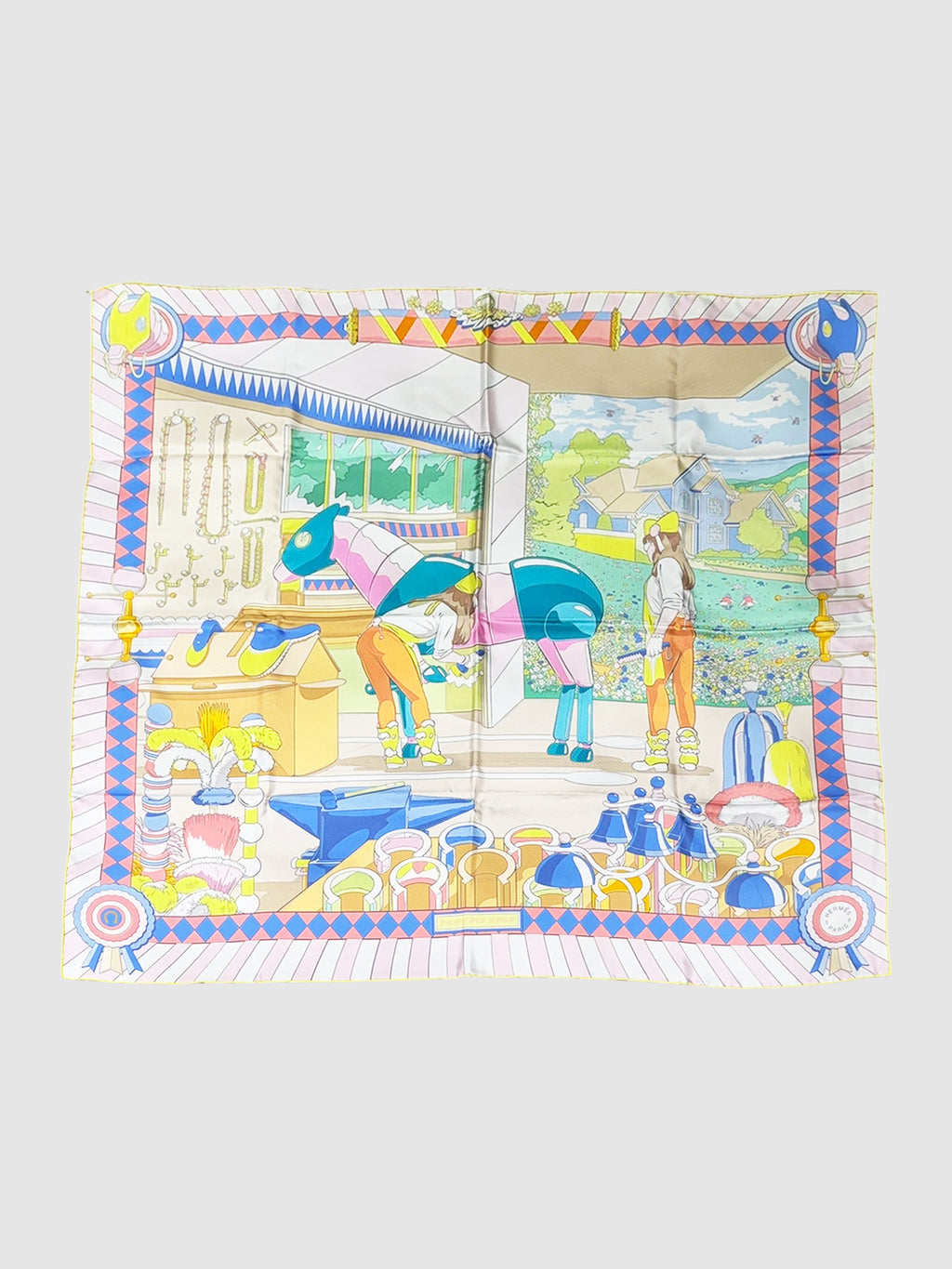"Pony Pit Stop" Silk Scarf