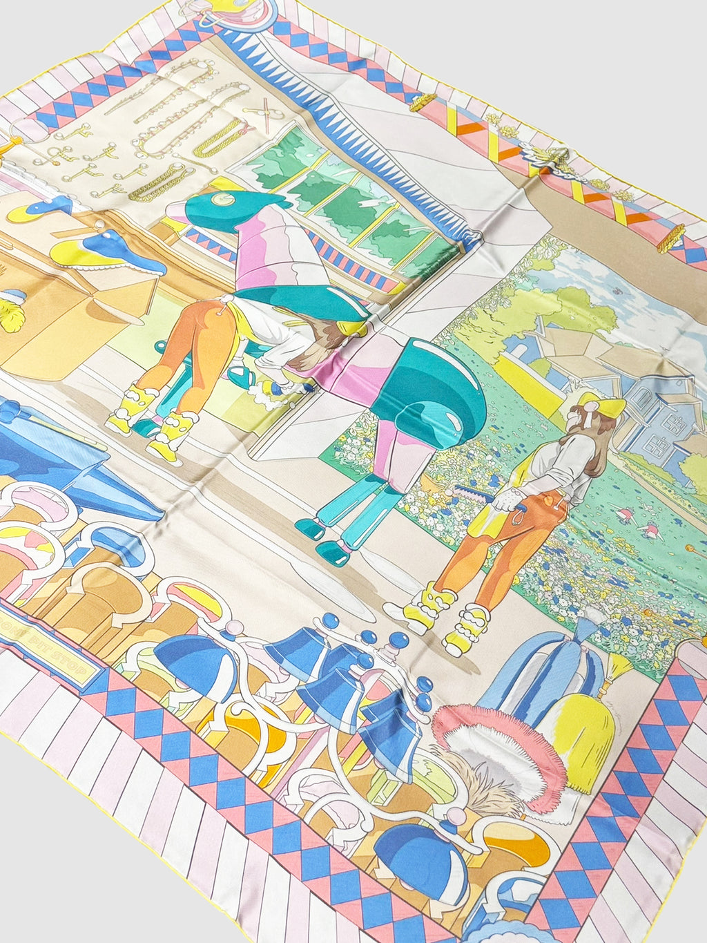 "Pony Pit Stop" Silk Scarf