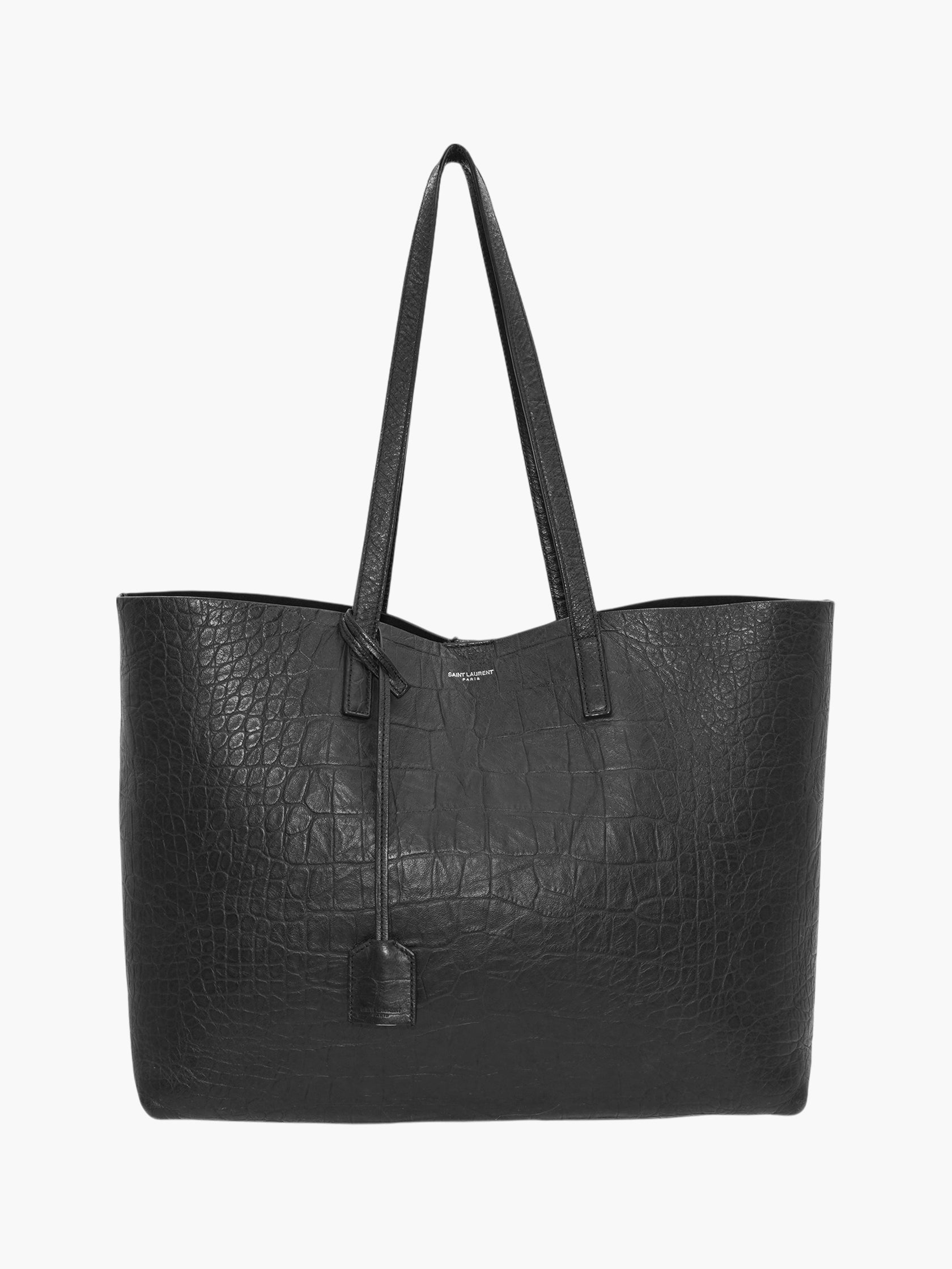 Croc-Embossed Shopping Tote
