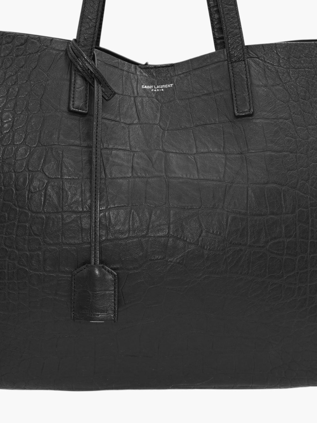 Croc-Embossed Shopping Tote