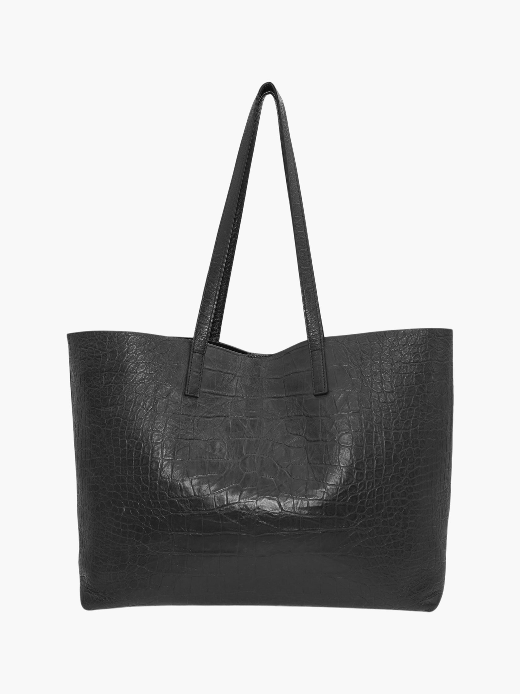 Croc-Embossed Shopping Tote