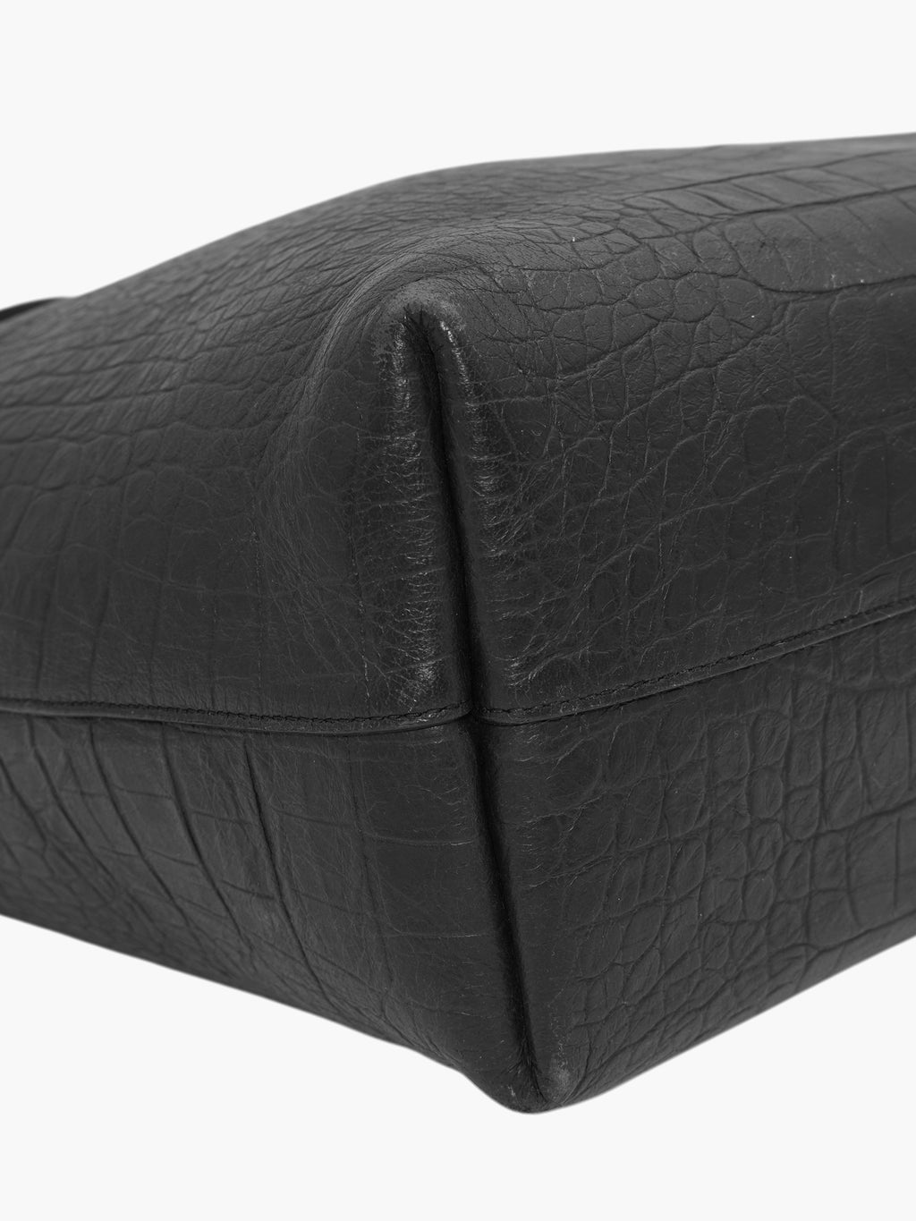 Croc-Embossed Shopping Tote