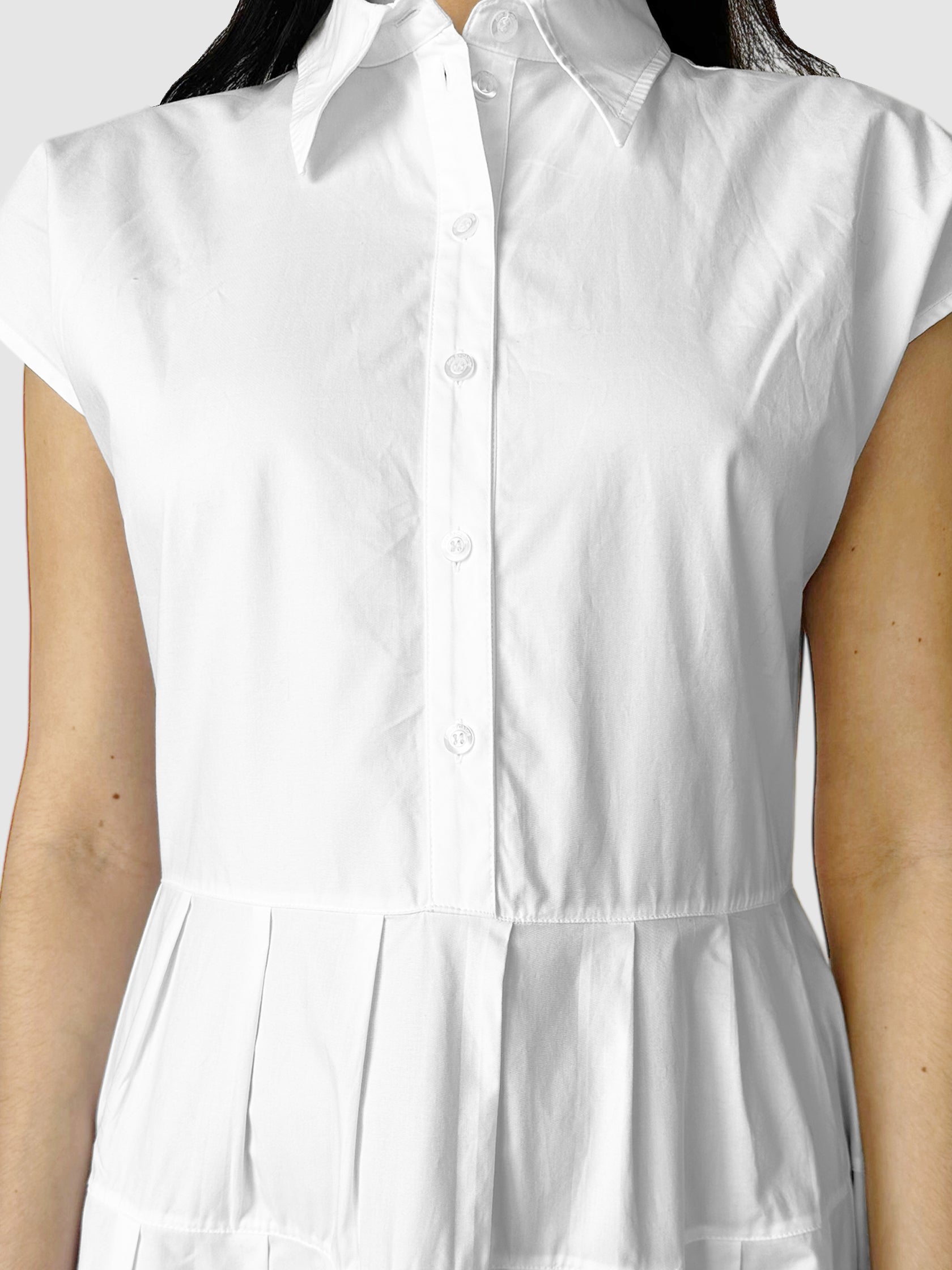 Tiered Ruffle Tunic Midi Dress - Size 36